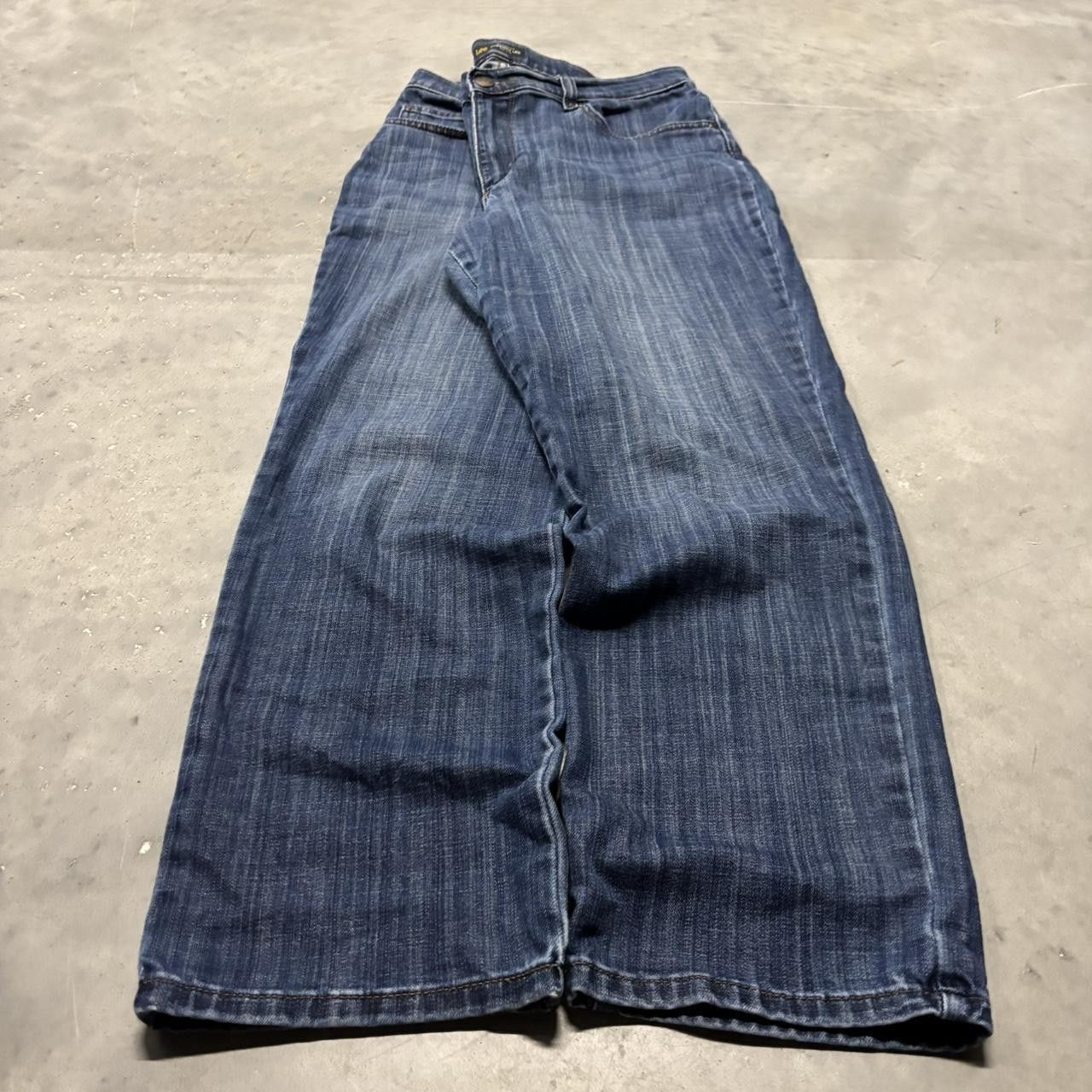 Japanese Brand × Vintage Crazy Vintage Y2K:2000s Grunge Dark Blue Wash Denim Jeans! Size US 33 - 3 Thumbnail