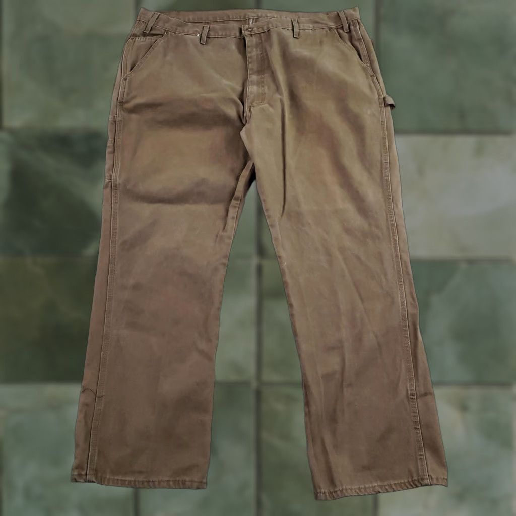 Dickies Dickies Pants Mens 44 Brown Relaxed Fit Carpenter Workwear Cotton 44x32 Size US 44 / EU 60 - 1 Thumbnail