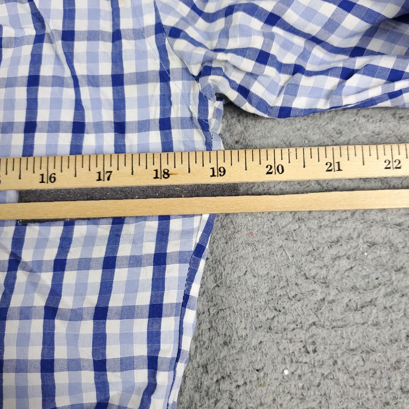 Tommy Hilfiger Tommy Hilfiger Blue Plaid Dress Shirt Men’s 15.5 Long Sleeve Button Up Size 40R - 7 Thumbnail
