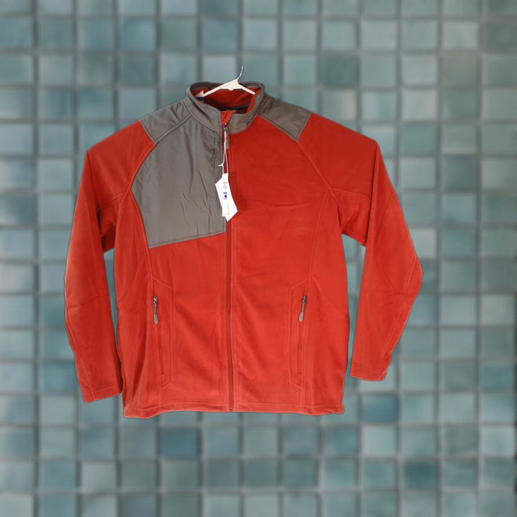 Vintage North End Excursion Trail Fabric-Block Micro Fleece Jacket Men’s Red S Size US S / EU 44-46 / 1 - 1 Thumbnail