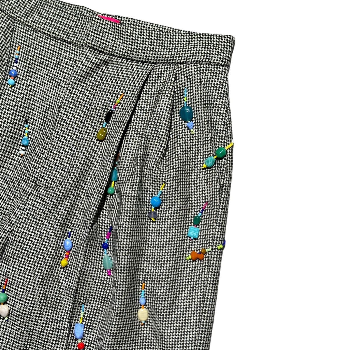 Marshall Columbia $2,200 hand beaded houndstooth trouser Size US 29 - 3 Thumbnail