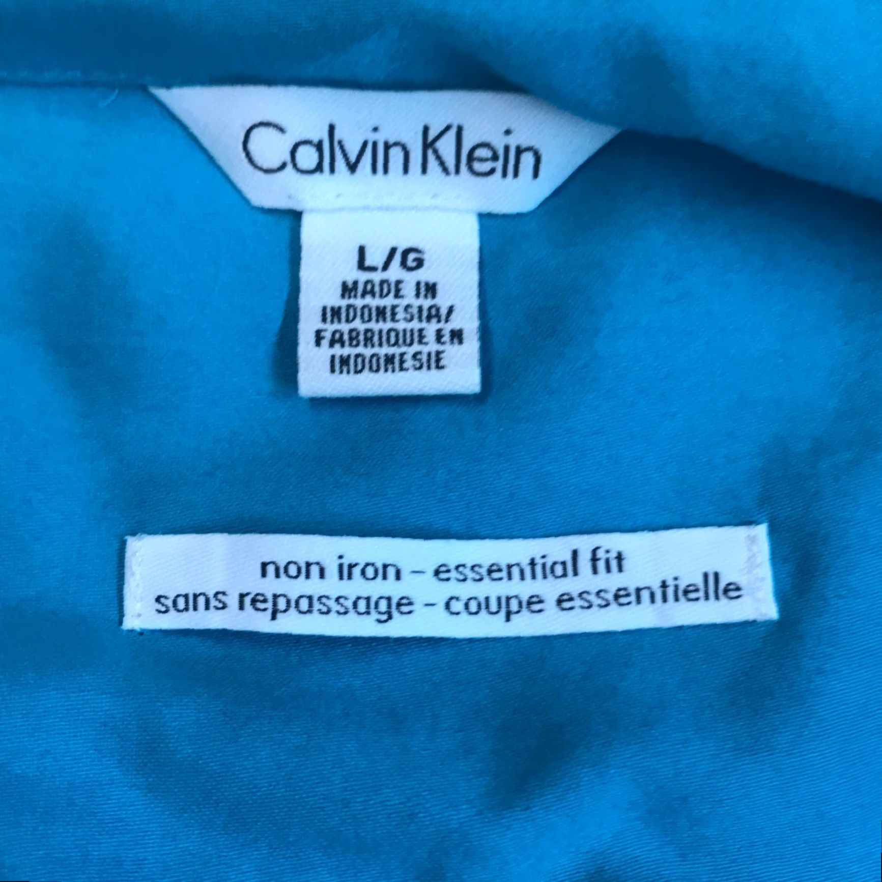 Calvin Klein Vintage Calvin Klein Women's Shirt L Blue Solid Essential Fit Long Sleeves Casual Size L / US 10 / IT 46 - 4 Thumbnail