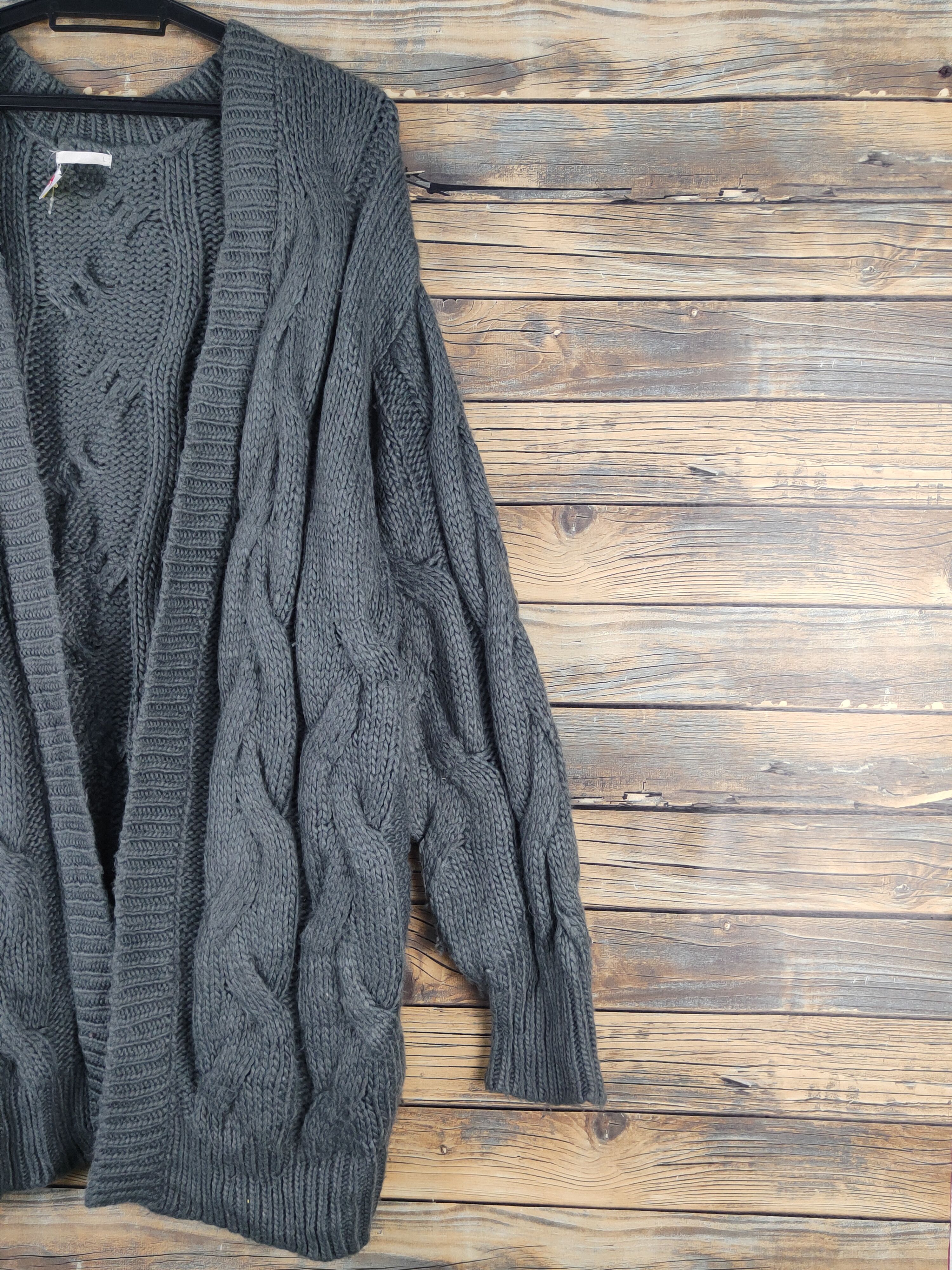 Aran Isles Knitwear GU Dark Gray Knitwear Cardigan #W1329 Size L / US 10 / IT 46 - 5 Thumbnail
