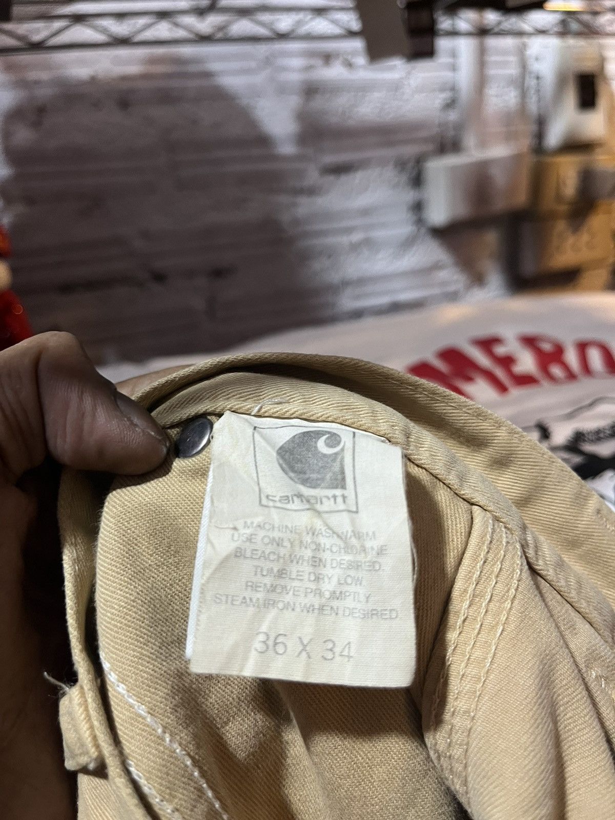 Carhartt × Vintage Carhartt One Pocket Cargo Pants Logo Size US 36 / EU 52 - 5 Thumbnail