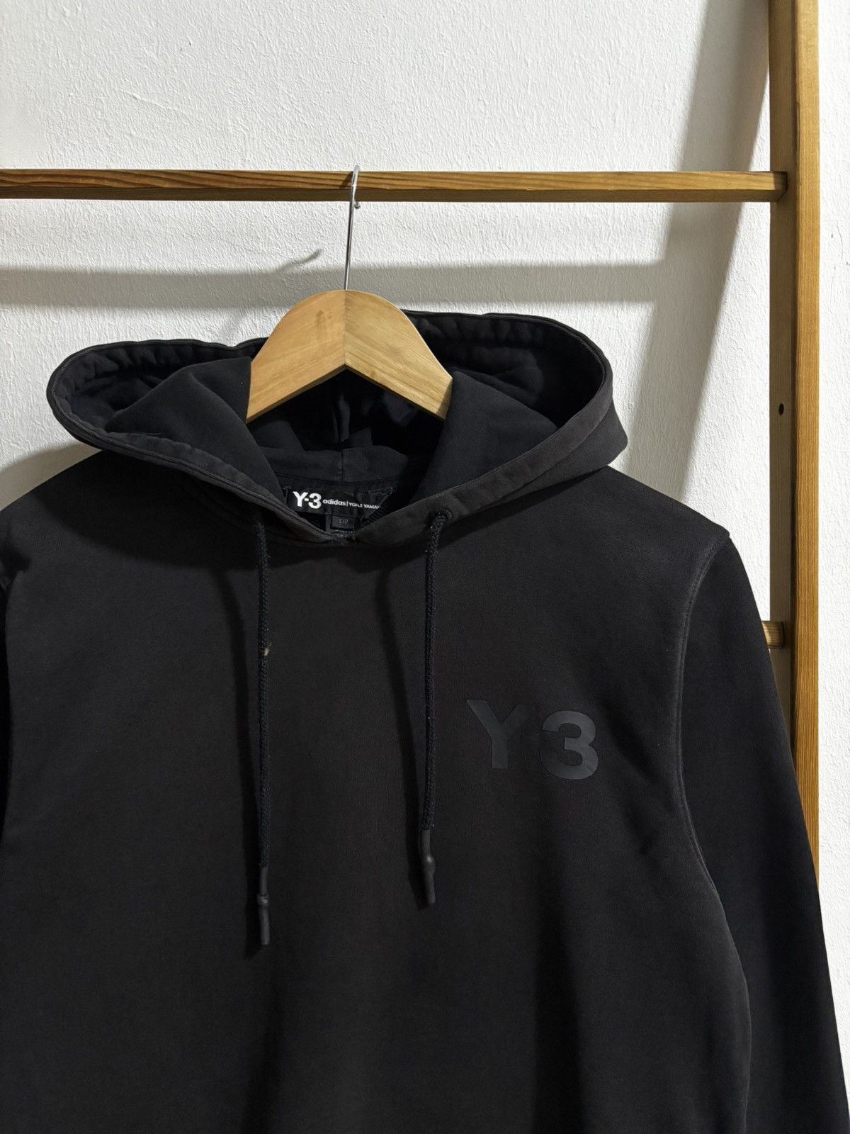Vintage Y2K Adidas Y-3 Yohji Yamamoto Big Logo Black Hoodie
