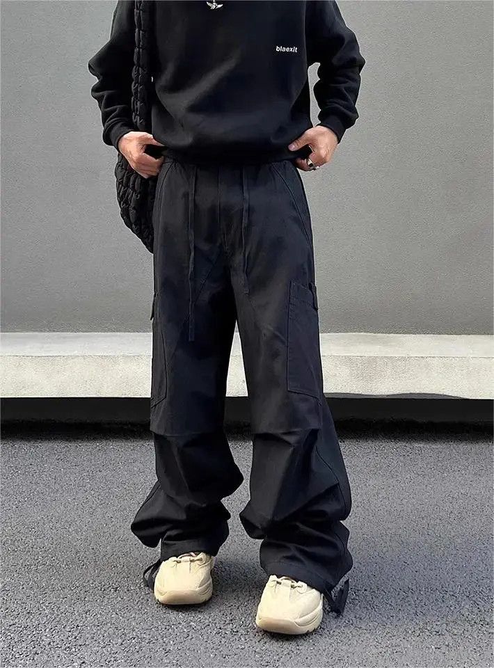 Japanese Brand × Vintage Straight tube loose wide leg casual pants Size US 32 / EU 48 - 3 Thumbnail