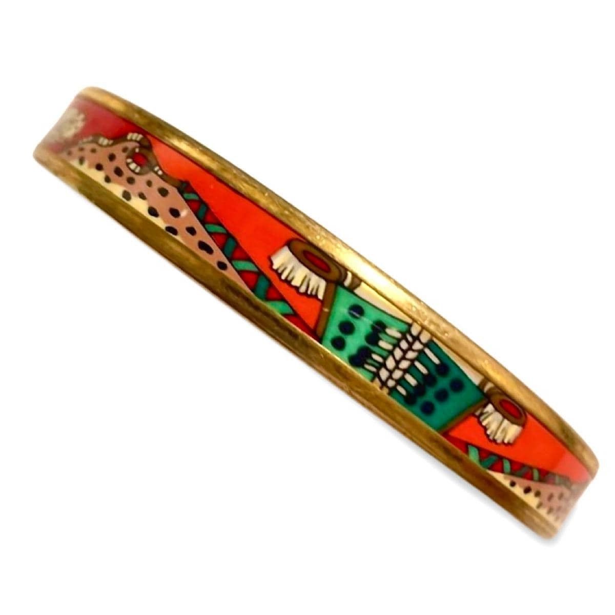 Hermes Vintage Hermes golden enamel bangle, panther Size ONE SIZE - 7 Thumbnail
