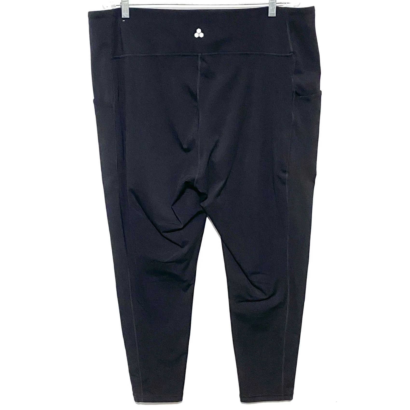 Tek Gear Tek Gear Black Leggings Womens 2X Leggings Activewear Athleisure Gym Yoga Travel Casual Workout Stretch Pull On Womens Size 40" / US 18 - 2 Thumbnail