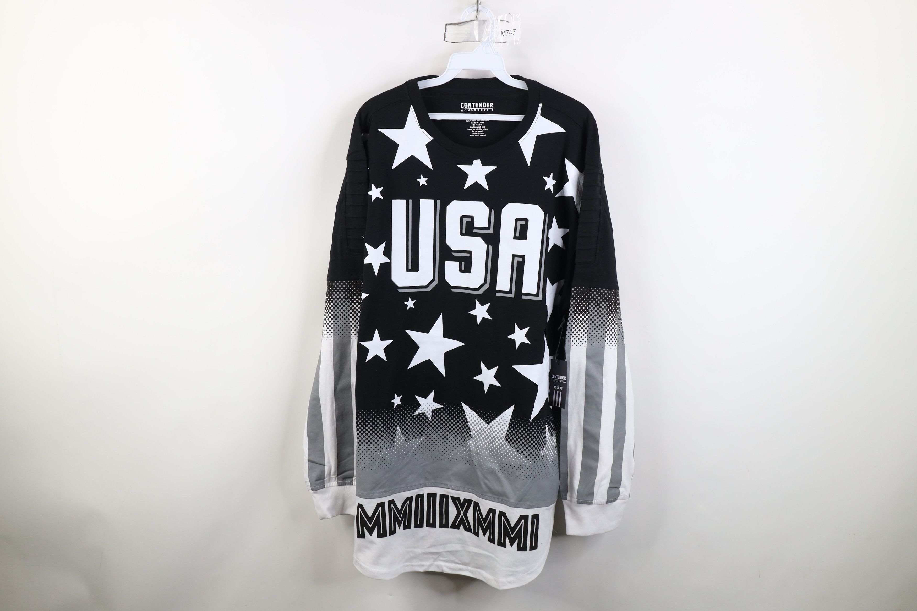 Vintage Deadstock Vintage Y2K Streetwear Flag Long Sleeve T-Shirt Size US XXL / EU 58 / 5 - 1 Thumbnail