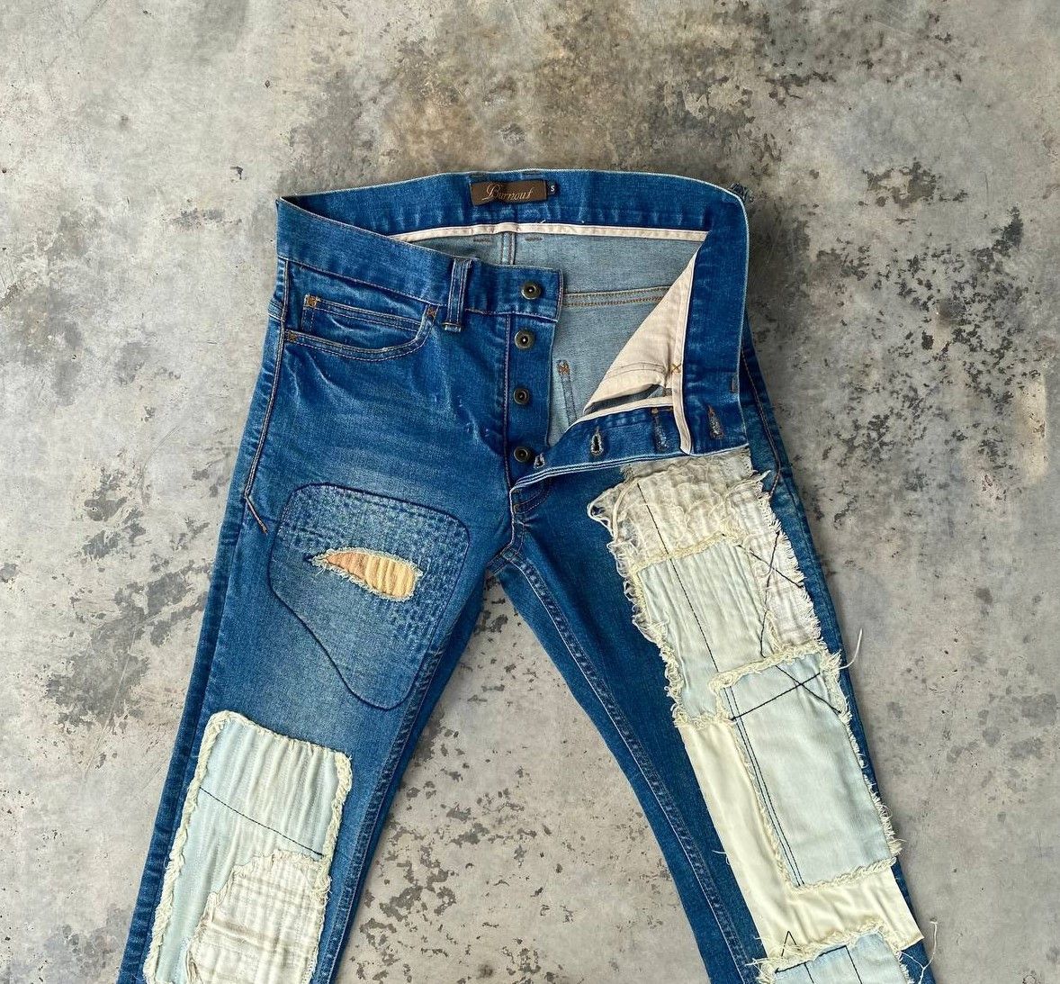 Japanese Brand JAPANESE BURN OUT BLUEWASH DISTRESSED BORO REWORKED DESIGN Size US 28 / EU 44 - 2 Thumbnail