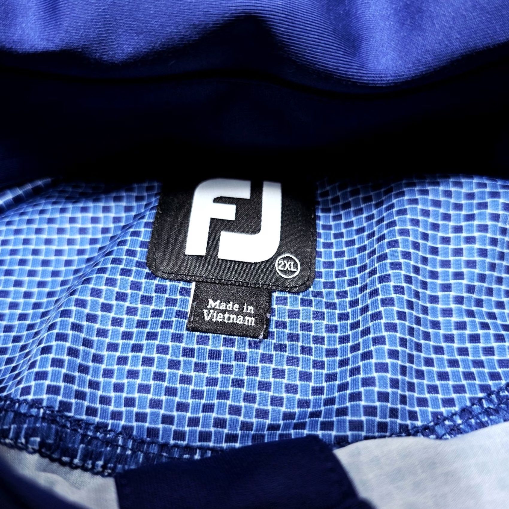 Footjoy FJ Foot Joy Golf Polo Shirt Men’s 2XL Blue Geometric Performance Shirt Size US XXL / EU 58 / 5 - 2 Thumbnail