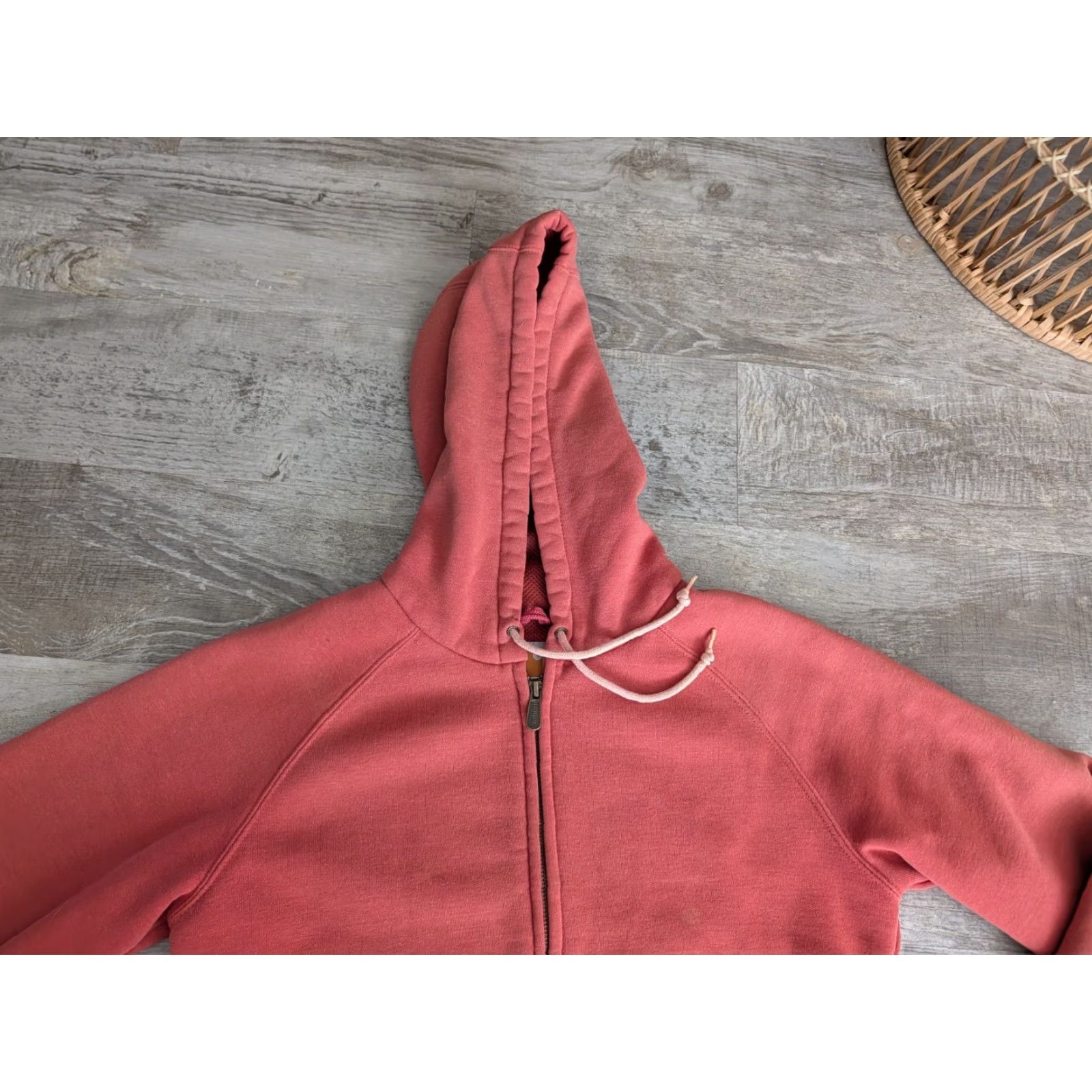 Carhartt VINTAGE Carhartt Hoodie Women's Small Pink Thermal Waffle Knit Full Zip Knit Lined 90s Logo USA Activewear Size S / US 4 / IT 40 - 2 Thumbnail
