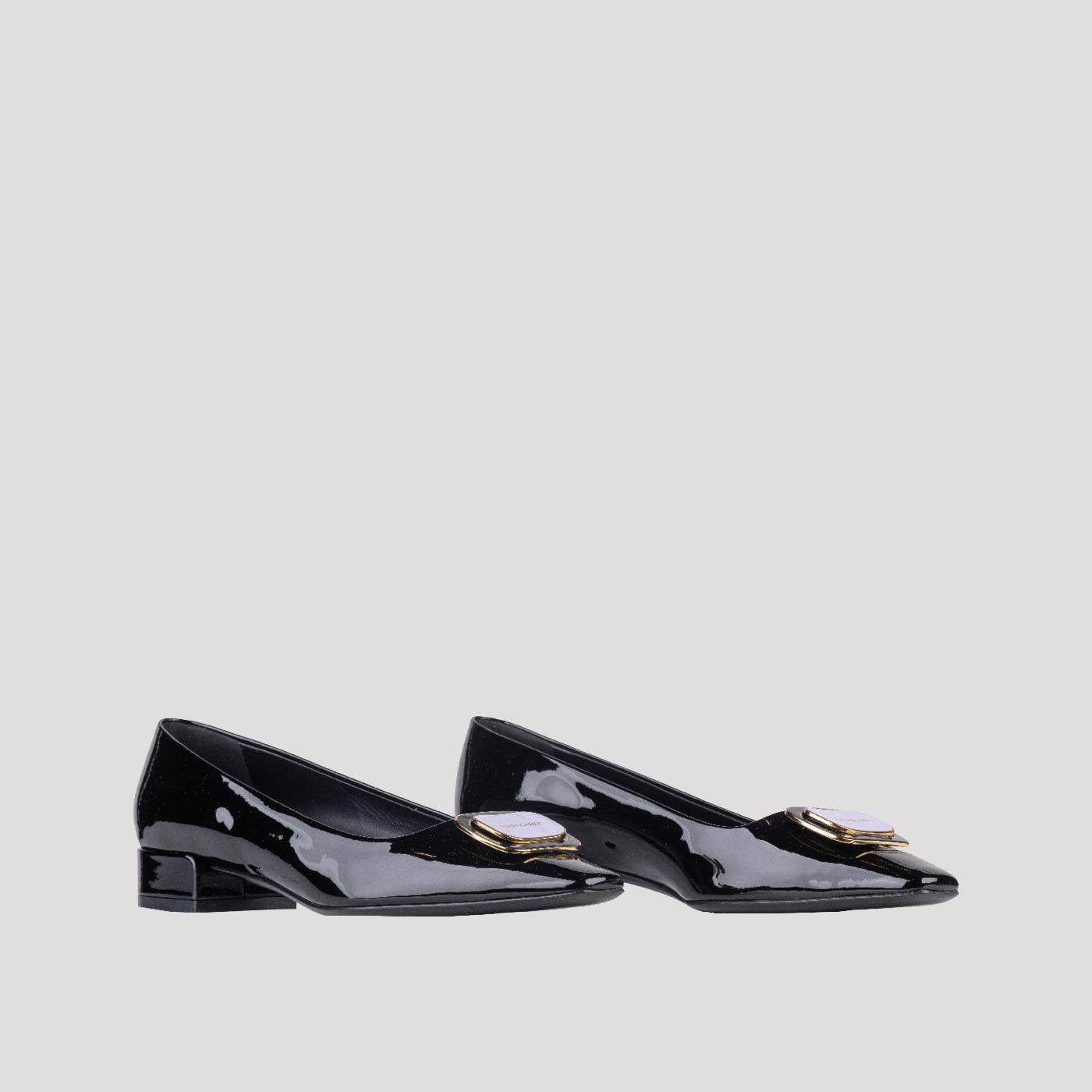 Salvatore Ferragamo o1y0426 Ballet Flats in Black Size US 5.5 / IT 35.5 - 2 Thumbnail