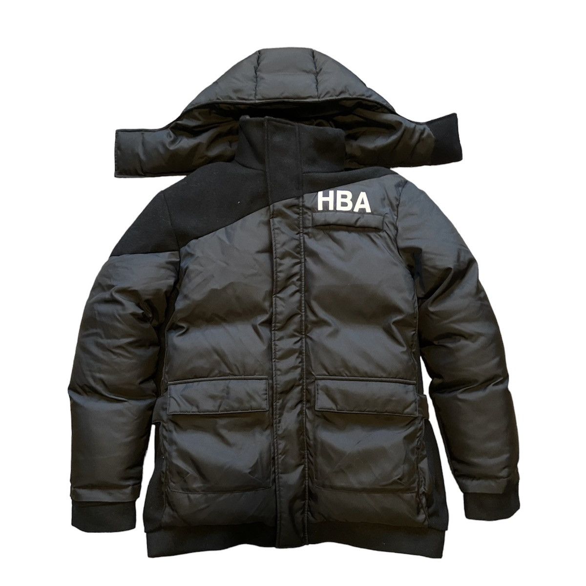 Pre-owned Hood By Air Hybrid Down Jacket In Black