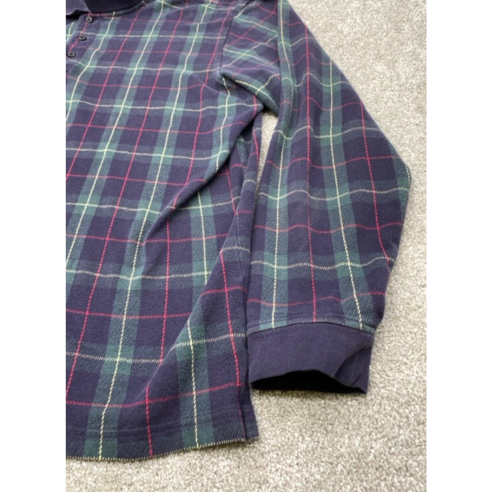 Lands' End **Lands' End Men's XL Multicolor Plaid Long Sleeve Polo Shirt** User: **Lands' End Men's XL Multicolor Plaid Long Sleeve Polo Shirt** Size US XL / EU 56 / 4 - 3 Thumbnail