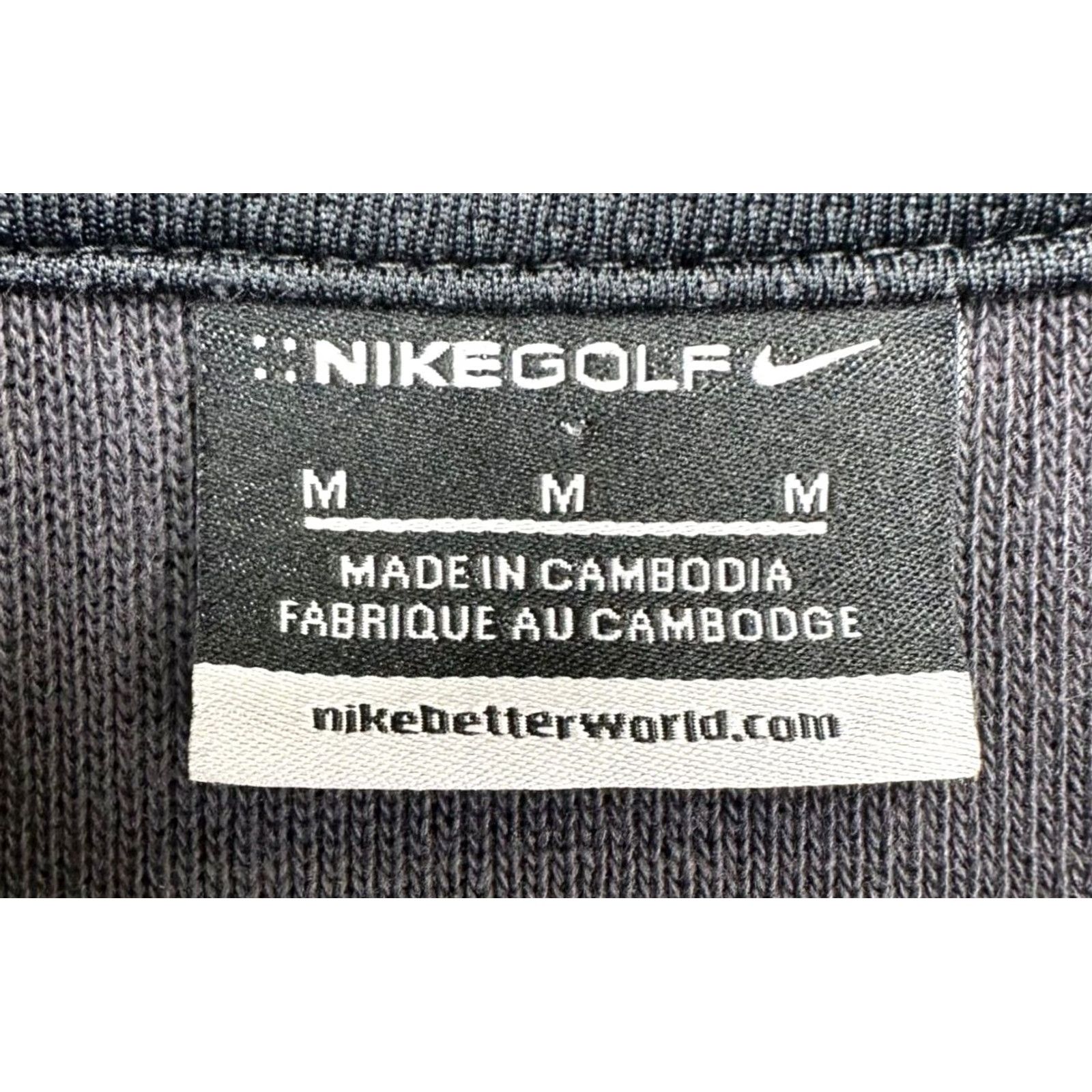 Nike Nike Golf Sweater Pullover Adult Medium Black Quarter Zip Logo Mens Sweatshirt Size US M / EU 48-50 / 2 - 6 Thumbnail