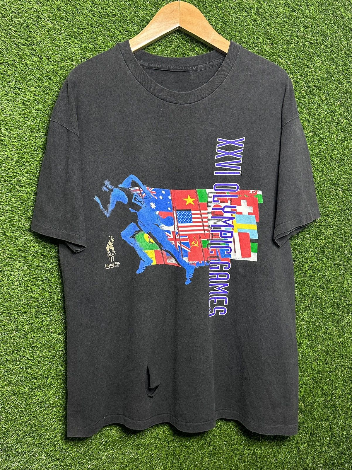 USA Olympics × Vintage 🚨Vintage XXVI Olympic Games Atlanta 1996 Olympics T-Shirt Size US XL / EU 56 / 4 - 1 Thumbnail