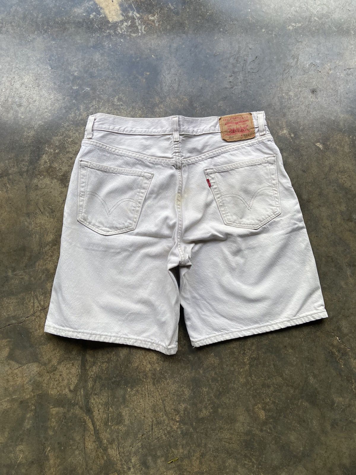 Levi's Vintage Baggy Y2K Levis Denim Tan Shorts 550 34 Size US 34 / EU 50 - 4 Thumbnail