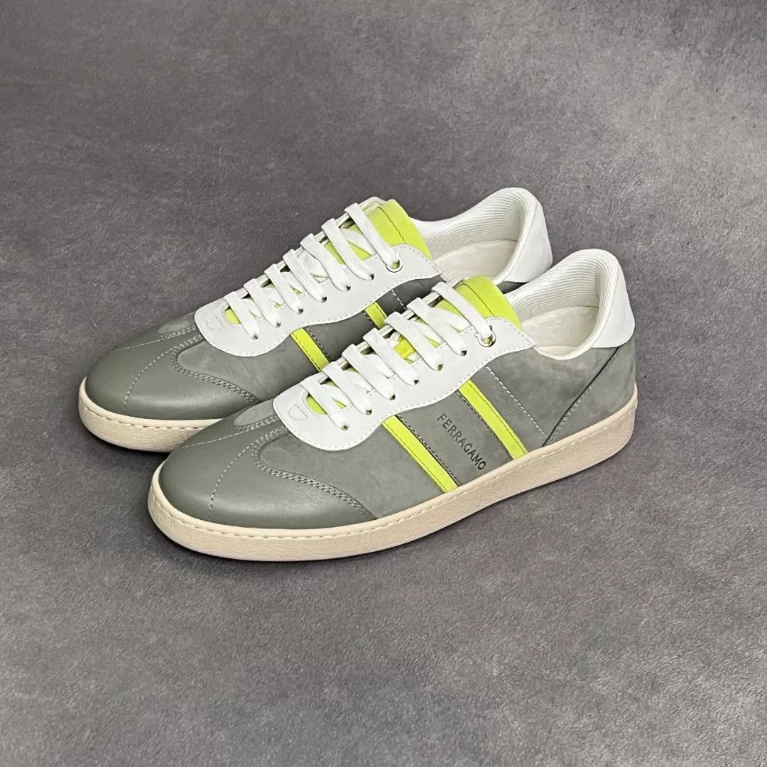 Salvatore Ferragamo Salvatore Ferragamo Leather Green Lowtop Sneakers 6.5 Men Size US 6.5 / EU 39-40 - 1 Thumbnail