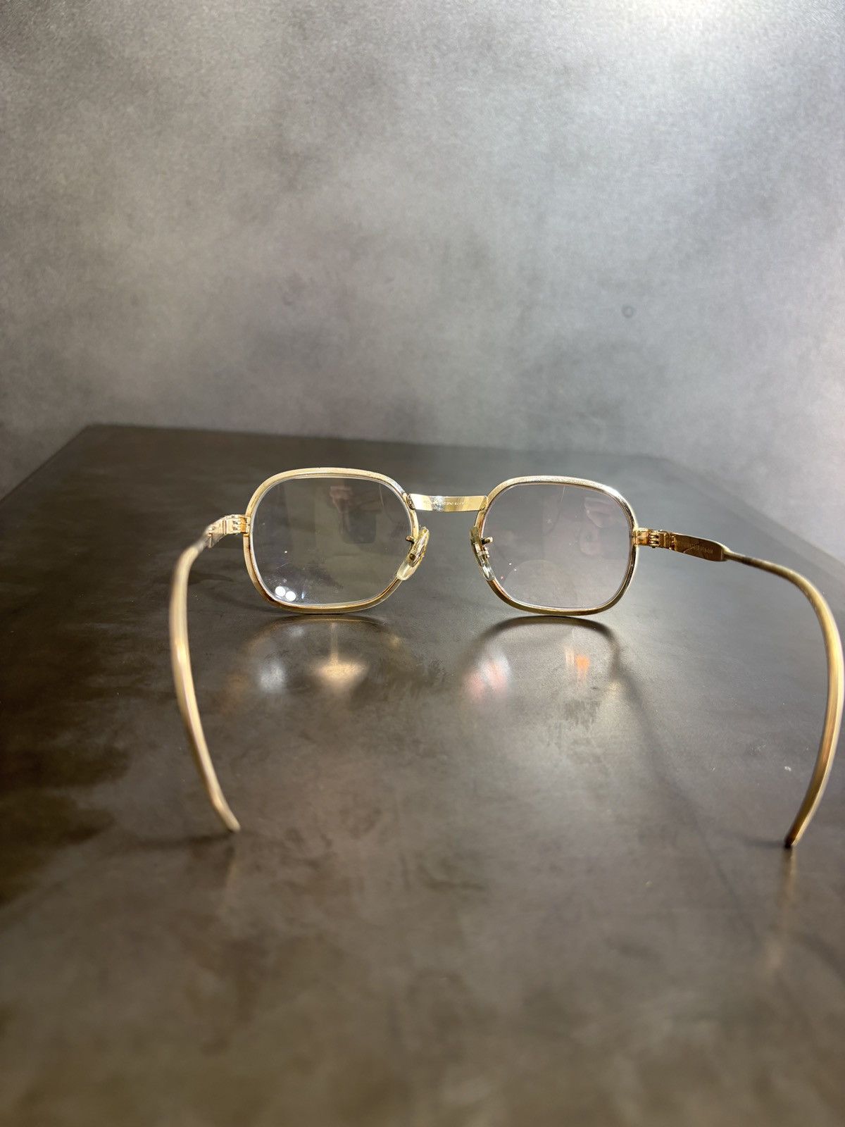 Vintage 1970s Eyeglasses Metal Full Rim 10k GF Hooked Vintage Frames Size ONE SIZE - 13 Thumbnail