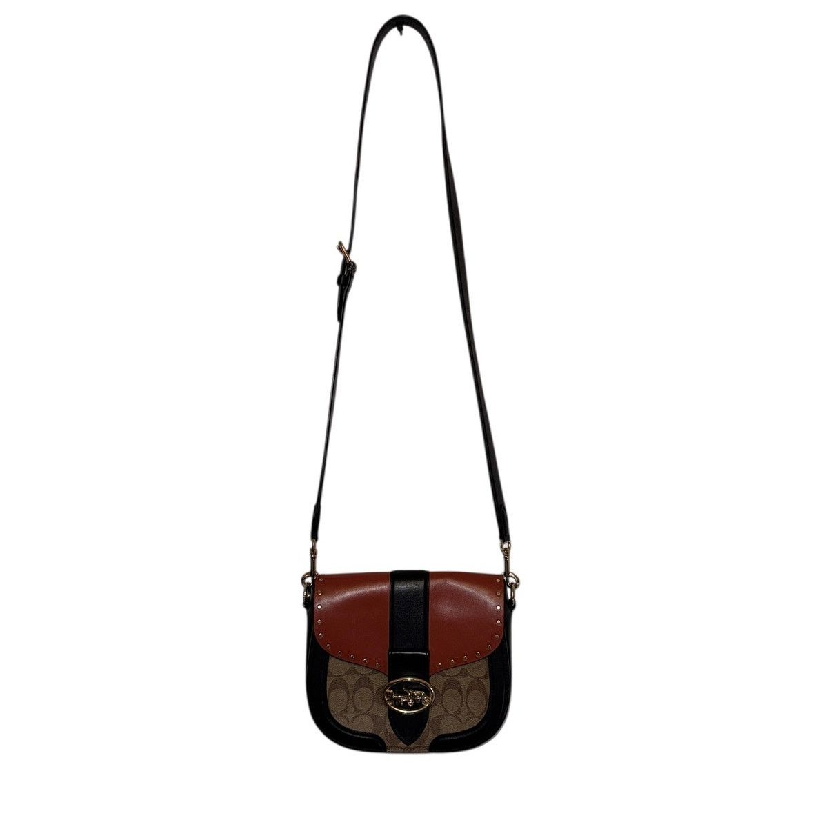 Coach Coach Georgie Saddle Bag Colorblock Crossbody Shoulder Bag Size ONE SIZE - 5 Thumbnail