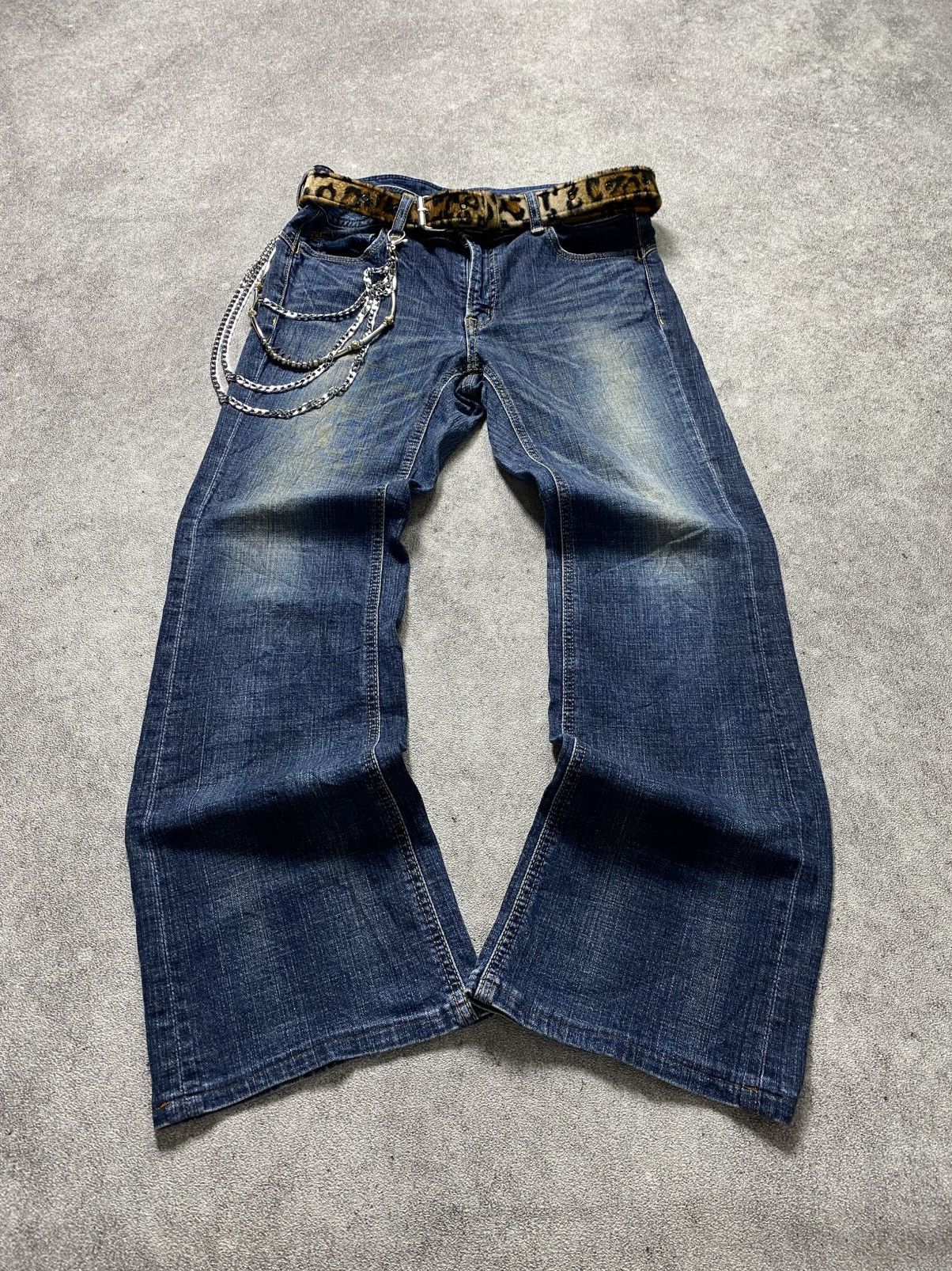 Hysteric Glamour × Japanese Brand × Tornado Mart 2000s Blue hysteric style Flare jean Size US 33 - 1 Thumbnail