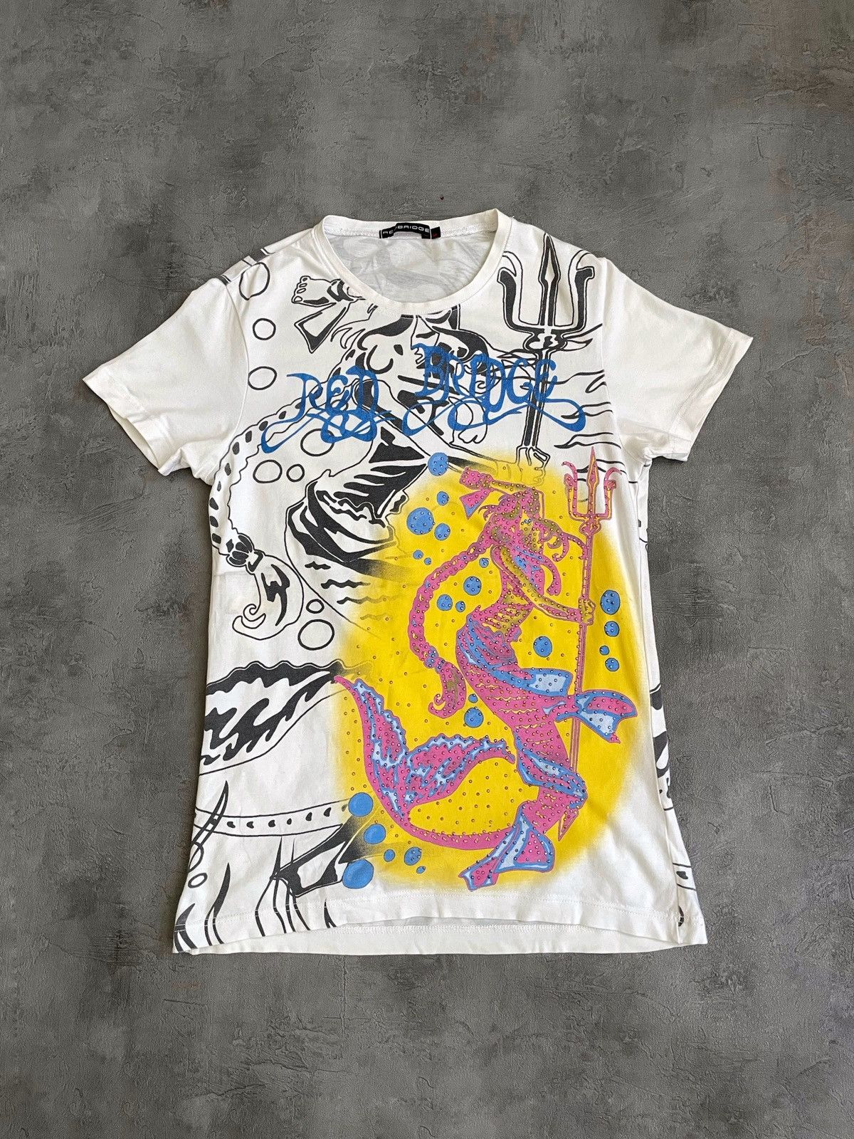 Vintage Red Bridge 2000s style t shirt Ed Hardy style Size M / US 6-8 / IT 42-44 - 1 Thumbnail