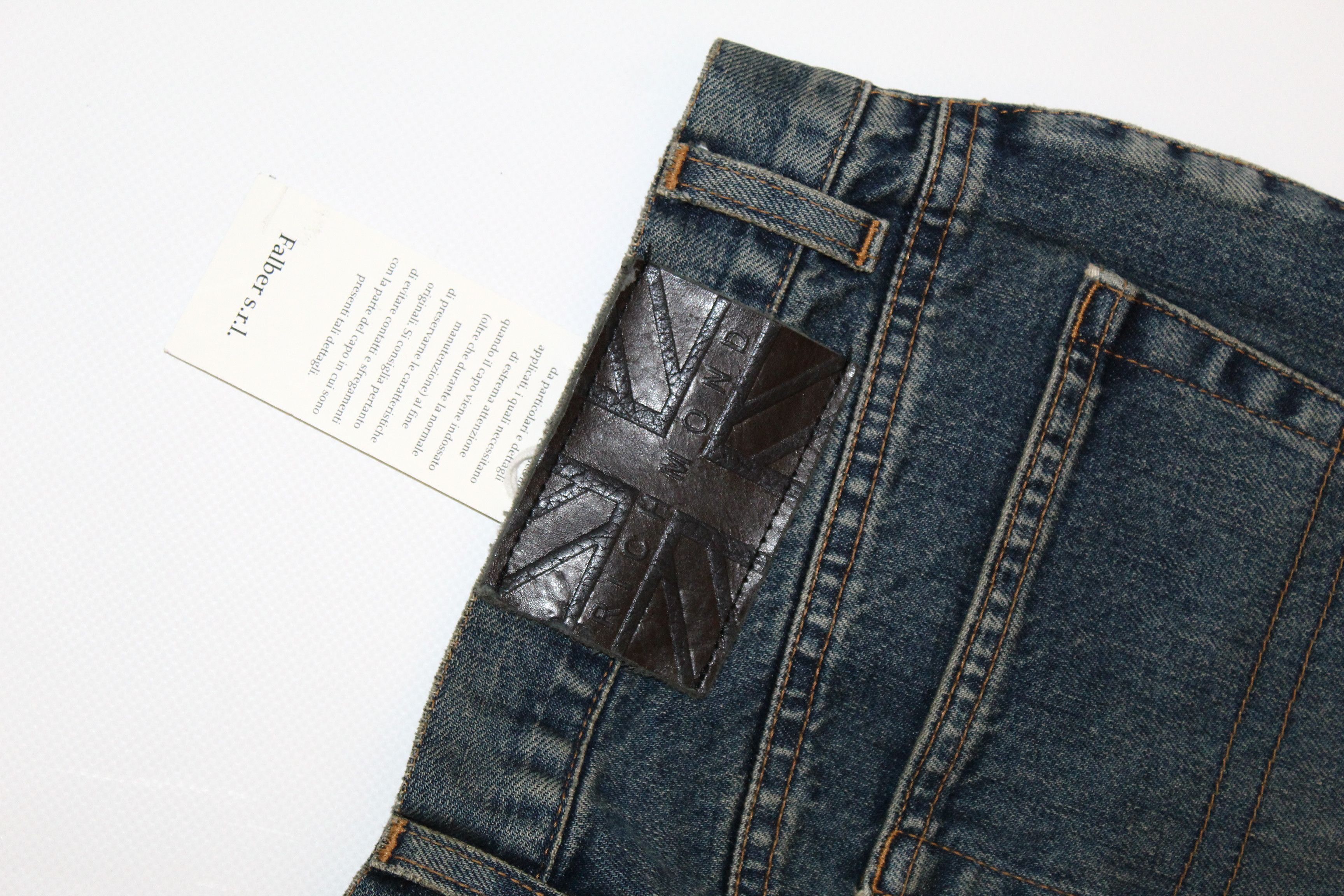John Richmond Richmond Denim Bootcut Distressed Stonewashed Blue Jeans Size US 30 / EU 46 - 10 Thumbnail