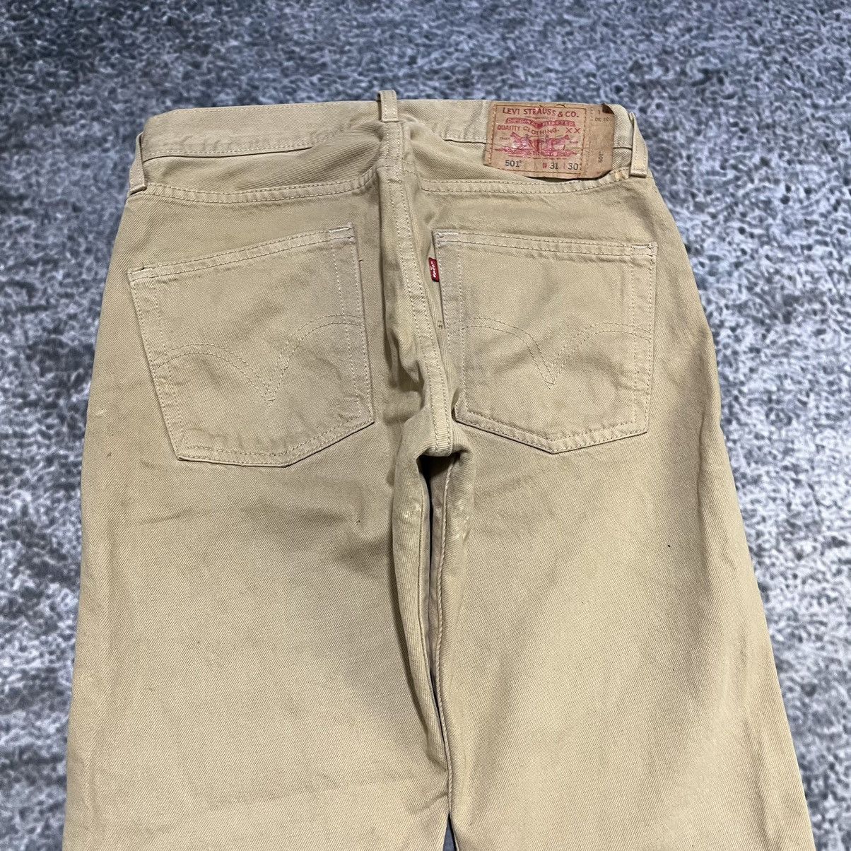 Levi's Vintage Levi's 501 Tan Button Fly 2000s Straight Fit Jeans Size US 31 - 3 Thumbnail
