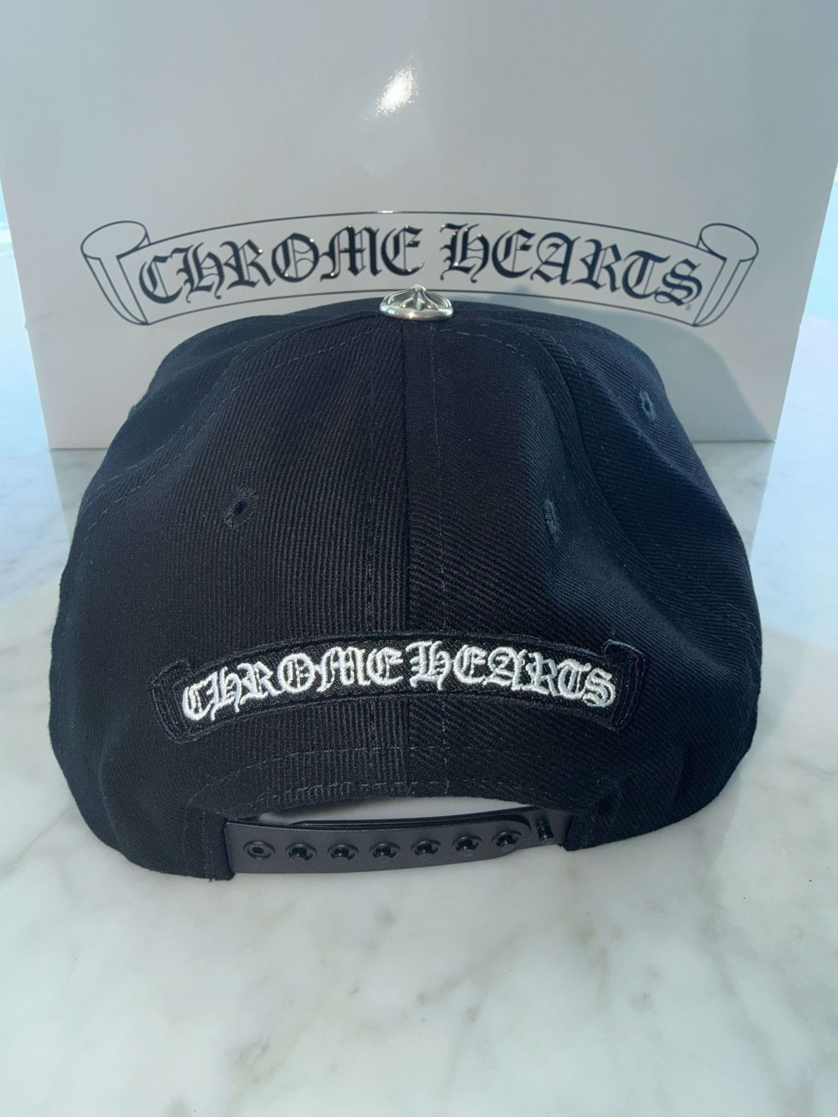 Chrome Hearts VERTICAL LOGO DENIM Black Baseball hat Size ONE SIZE - 3 Thumbnail