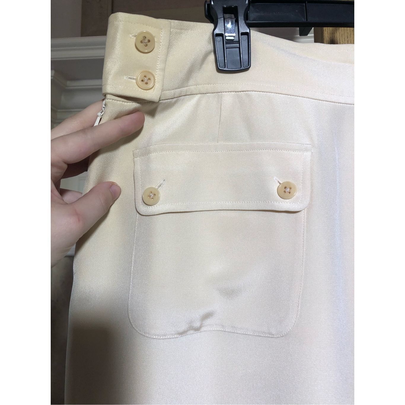 Ralph Lauren Black Label Ralph Lauren Black Label Women’s %100 Silk Cream Elegant Kne Size 32" / US 10 / IT 46 - 3 Thumbnail