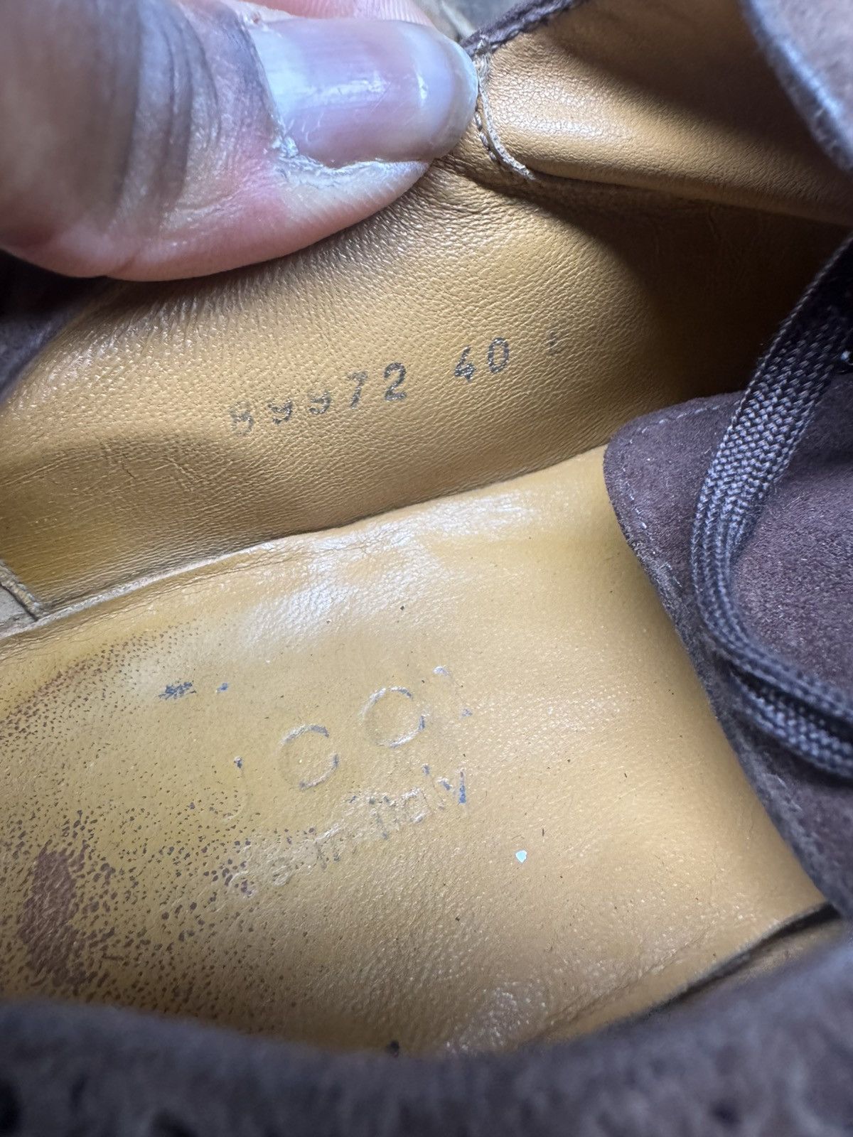Gucci Gucci Brown Men’s suede leather dress shoes UK 6 E Size US 6.5 / EU 39-40 - 17 Thumbnail