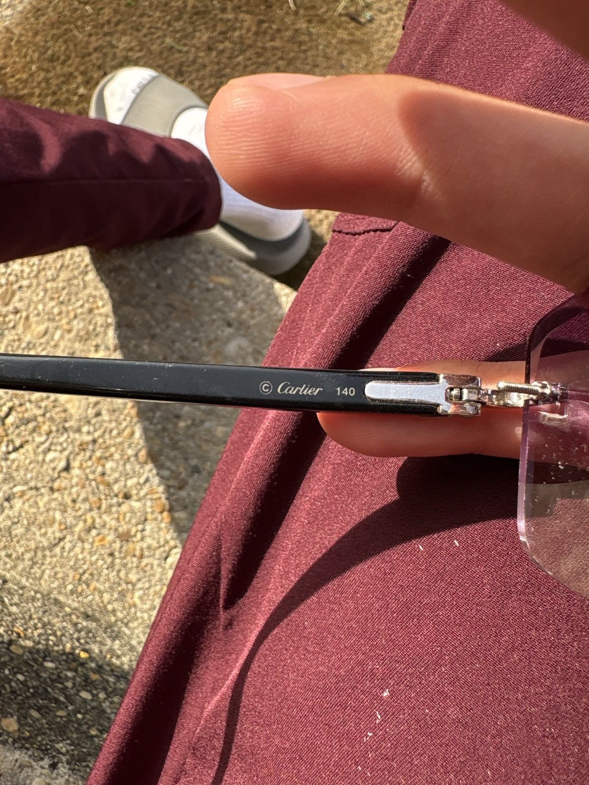 Cartier Cartier Rimless Purple Metal Eyeglasses Frames Size ONE SIZE - 6 Thumbnail