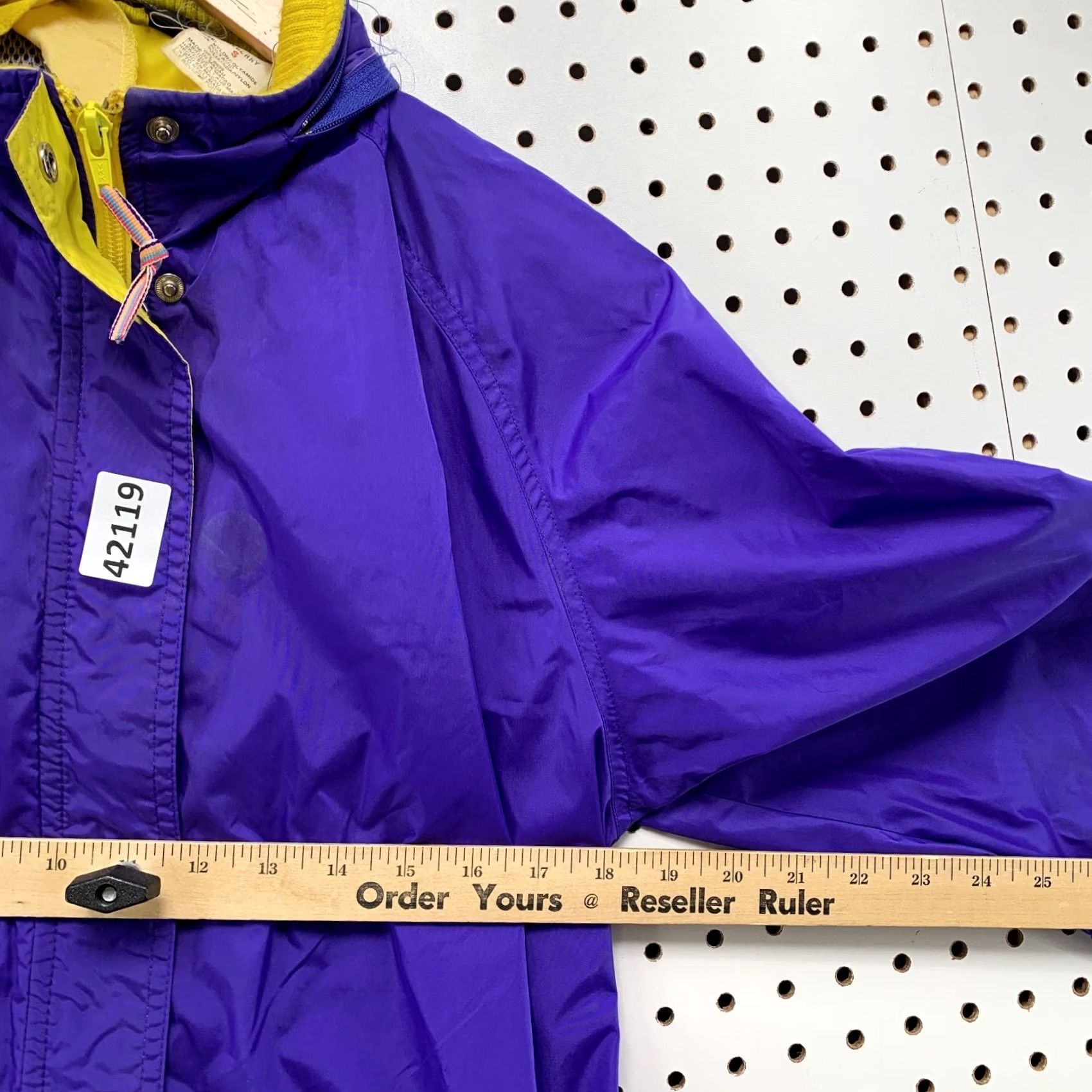 Vintage VINTAGE Woolrich Hooded Rain Coat Small Blueberry Blue Long Nylon Mens Size US S / EU 44-46 / 1 - 4 Thumbnail