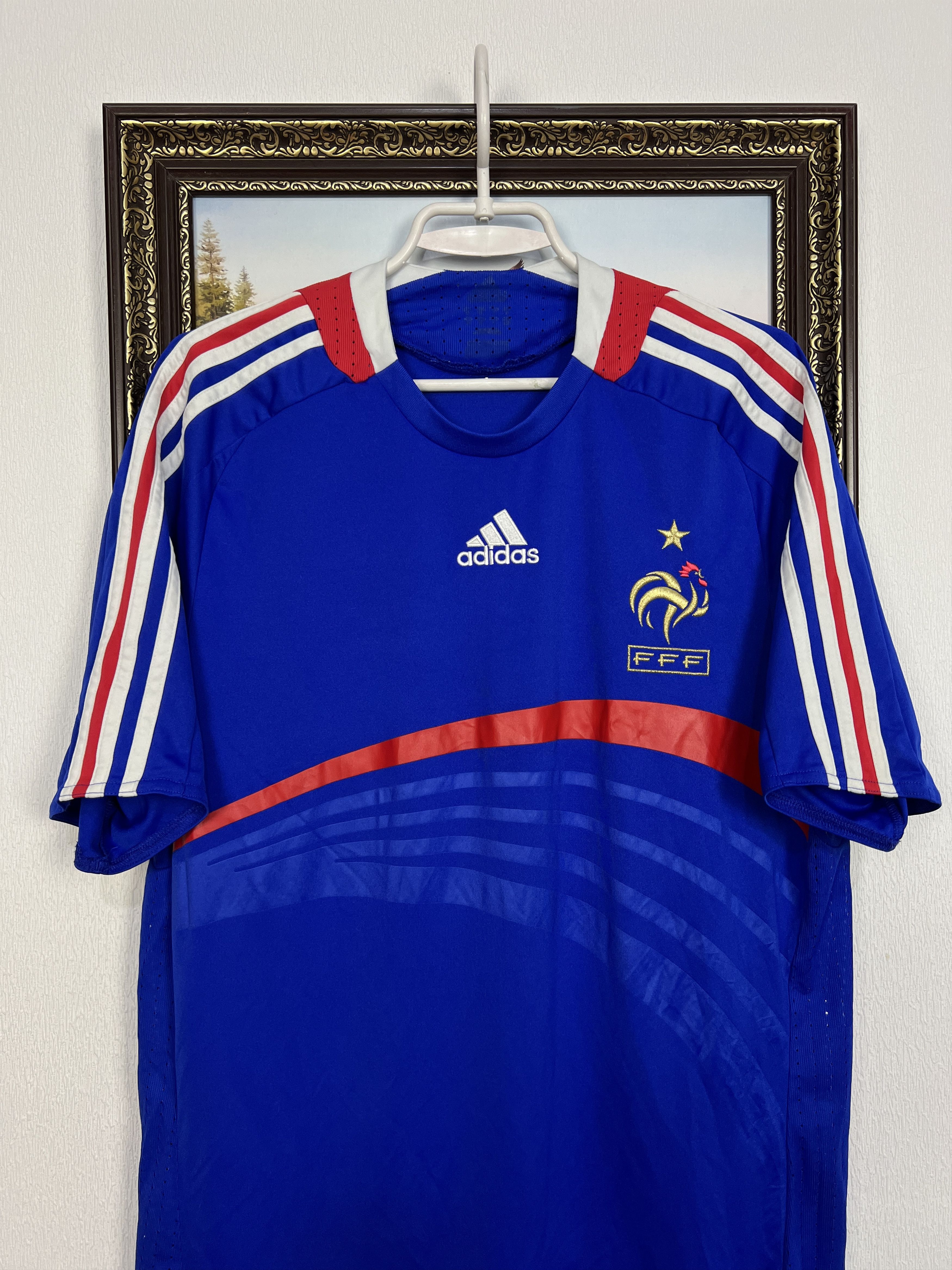 Adidas France Home football shirt 2007 Soccer Adidas Blue Jersey Size US M / EU 48-50 / 2 - 2 Thumbnail