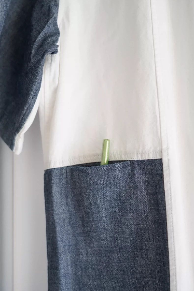 Yohji Yamamoto Yohji Yamamoto 15ss Denim Paneled Short Sleeve Shirt 2501-N Size US L / EU 52-54 / 3 - 3 Thumbnail