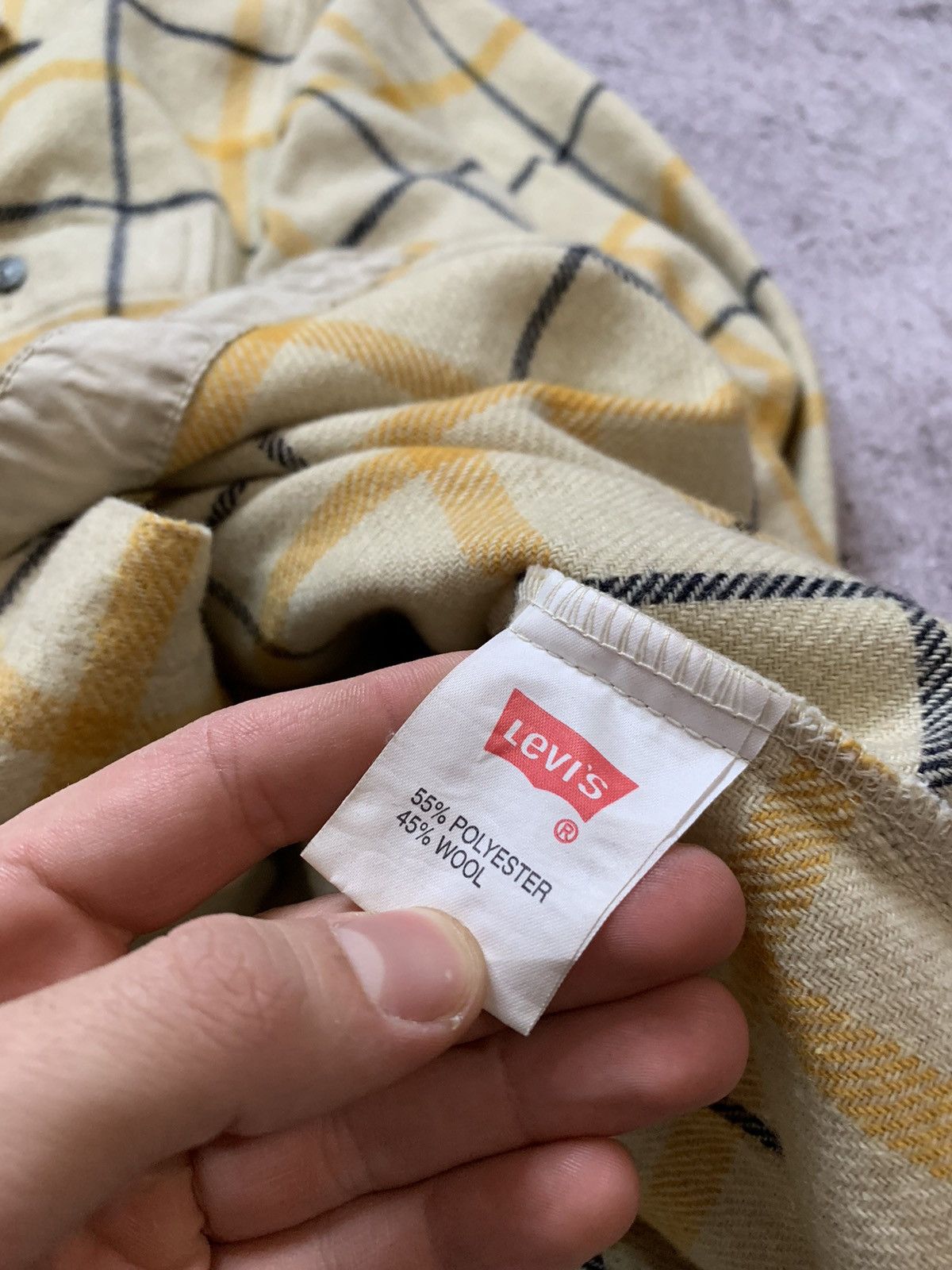 Levi's × Vintage Vintage Levi’s Checkered Trucker Flannel Jacket Over-shirt Size US XL / EU 56 / 4 - 5 Thumbnail