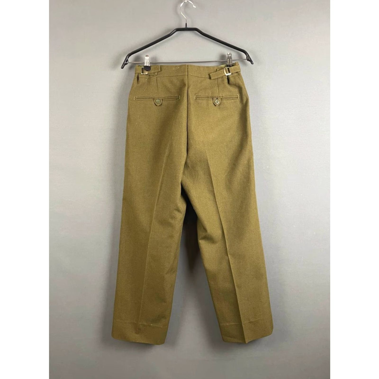 Vintage Mens Dress Pants Brown Pleated Stretch Straight Leg High-Rise Pants Mens Regular Brown Dress Size US 35 - 2 Thumbnail
