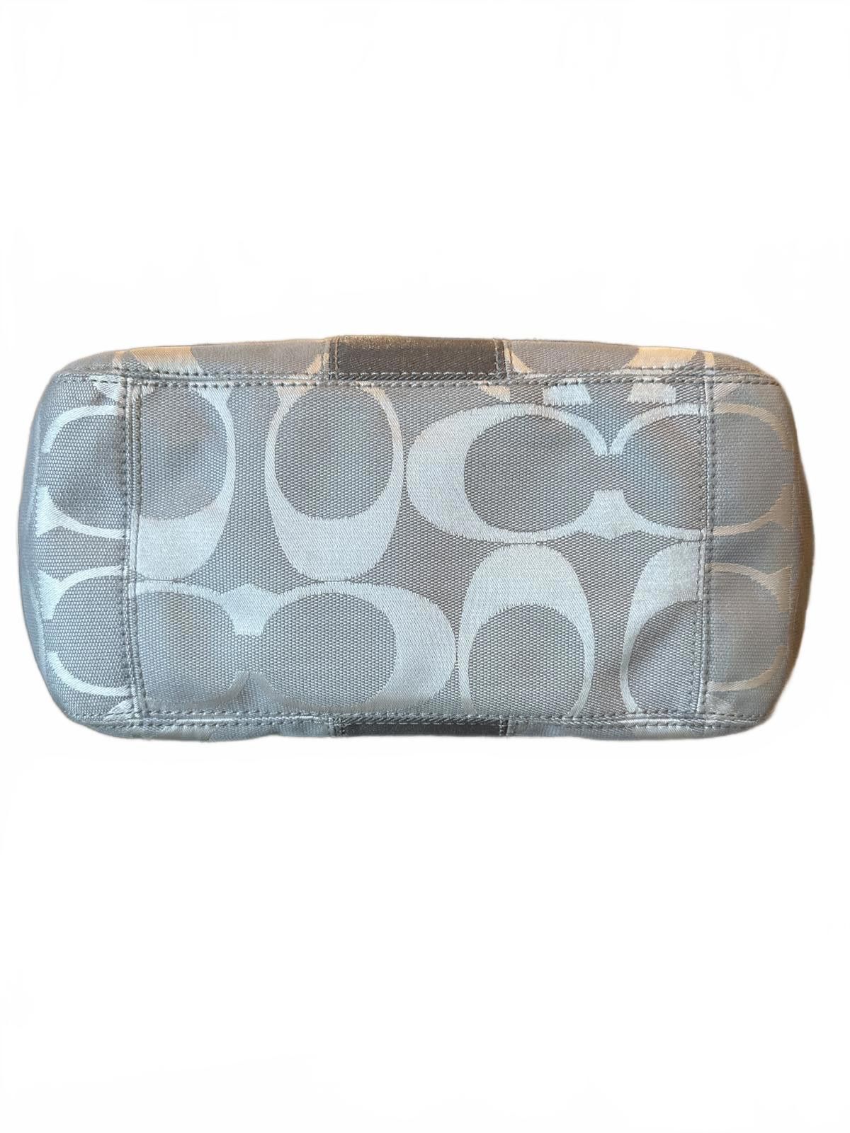 Coach Coach Signature Canvas Tote Gray Silver Stripe M0849-13280 Size ONE SIZE - 7 Thumbnail