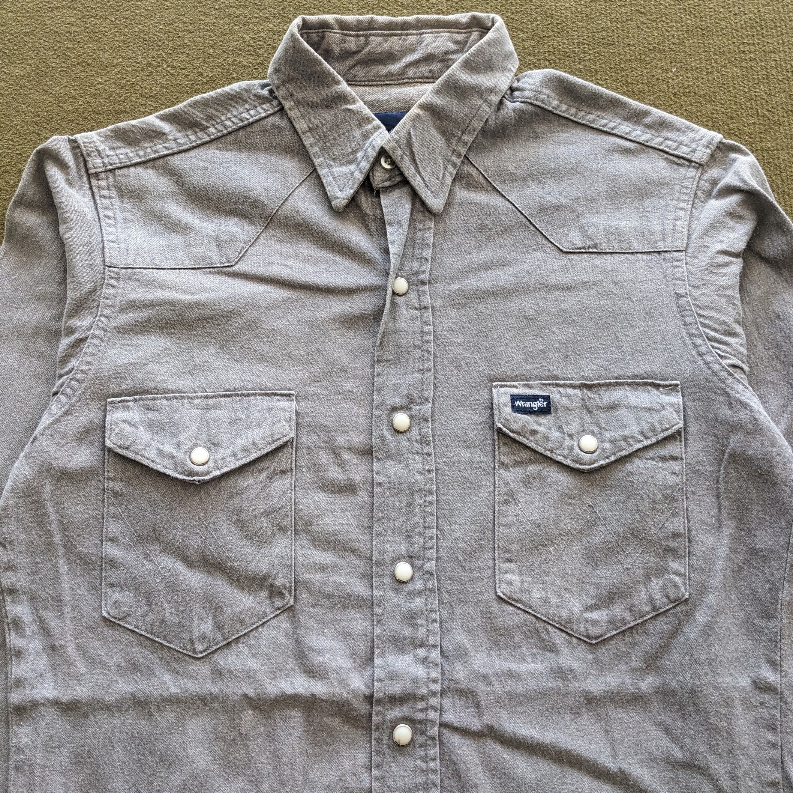 Wrangler Vintage WRANGLER American Brand Long Shirts Size US M / EU 48-50 / 2 - 2 Thumbnail