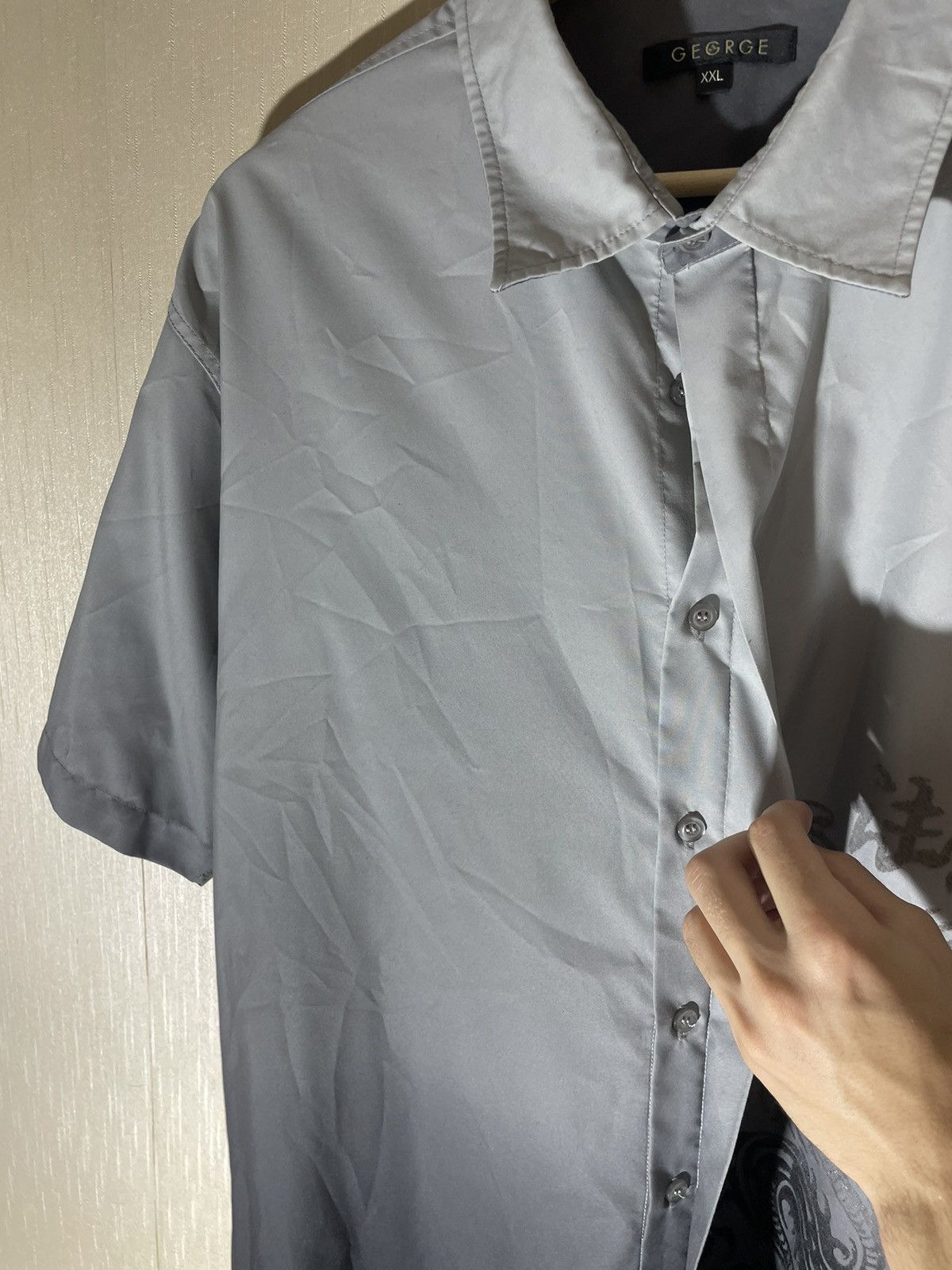 Japanese Brand × Vintage Japanese shirt dragon printed vintage shirt Size US XXL / EU 58 / 5 - 7 Thumbnail