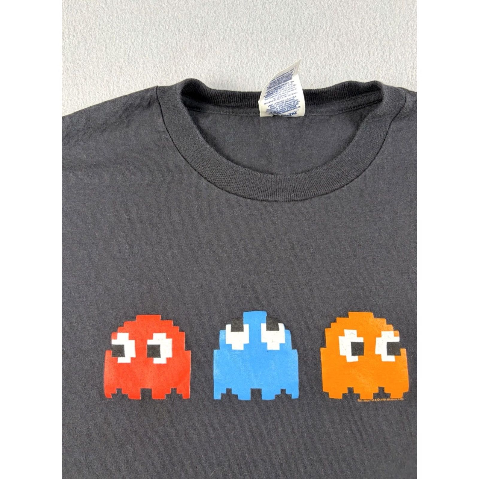 Delta Delta Pro Weight Pac Man Ghosts T Shirt Size L Men Black Cotton Short Sleeve Graphic Print Vintage 2000s Arcade Gaming Pac Man Ghosts Size US L / EU 52-54 / 3 - 2 Thumbnail
