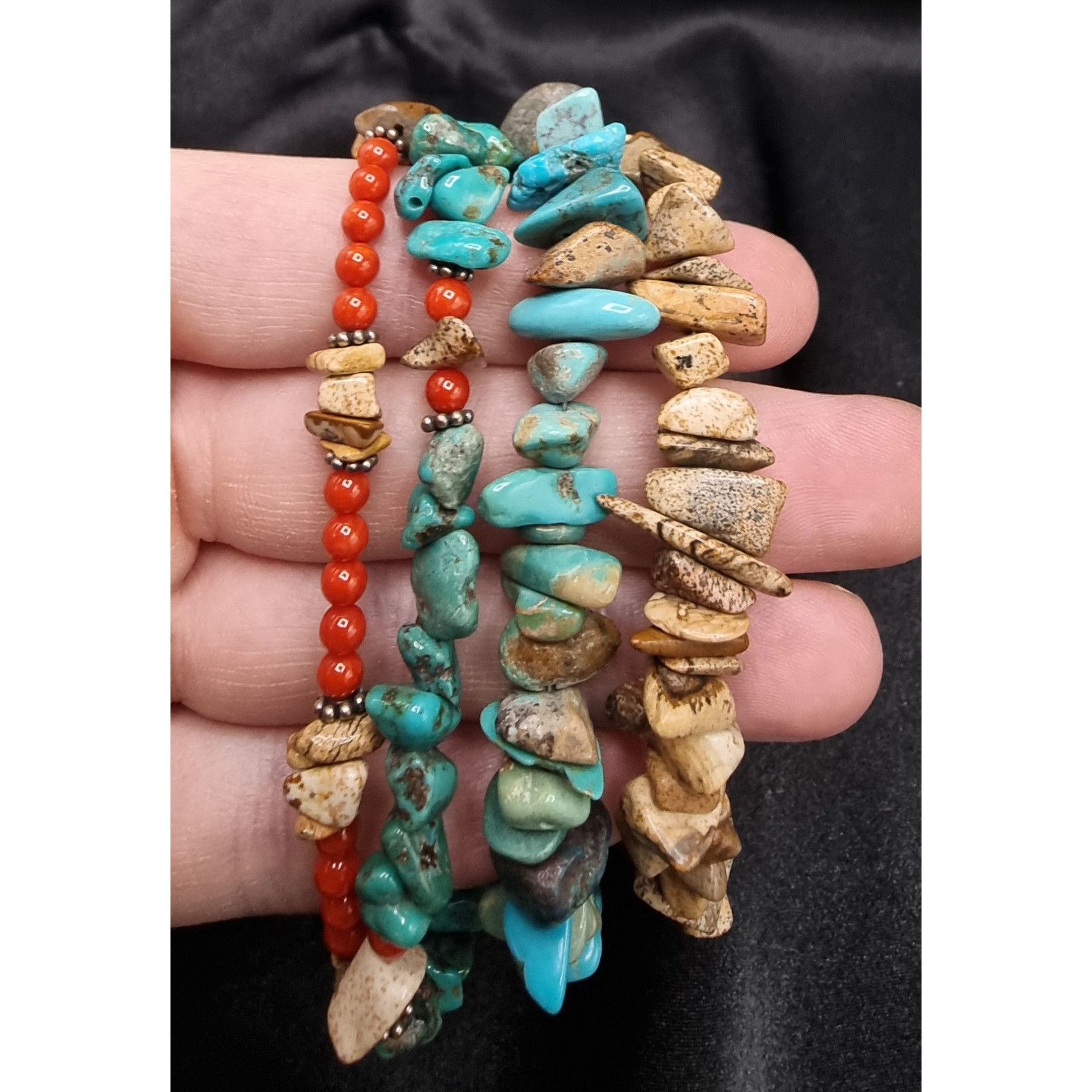 Vintage Barse 925 Sterling Silver Multi-Strand Bracelet With Turquoi Size ONE SIZE - 4 Thumbnail