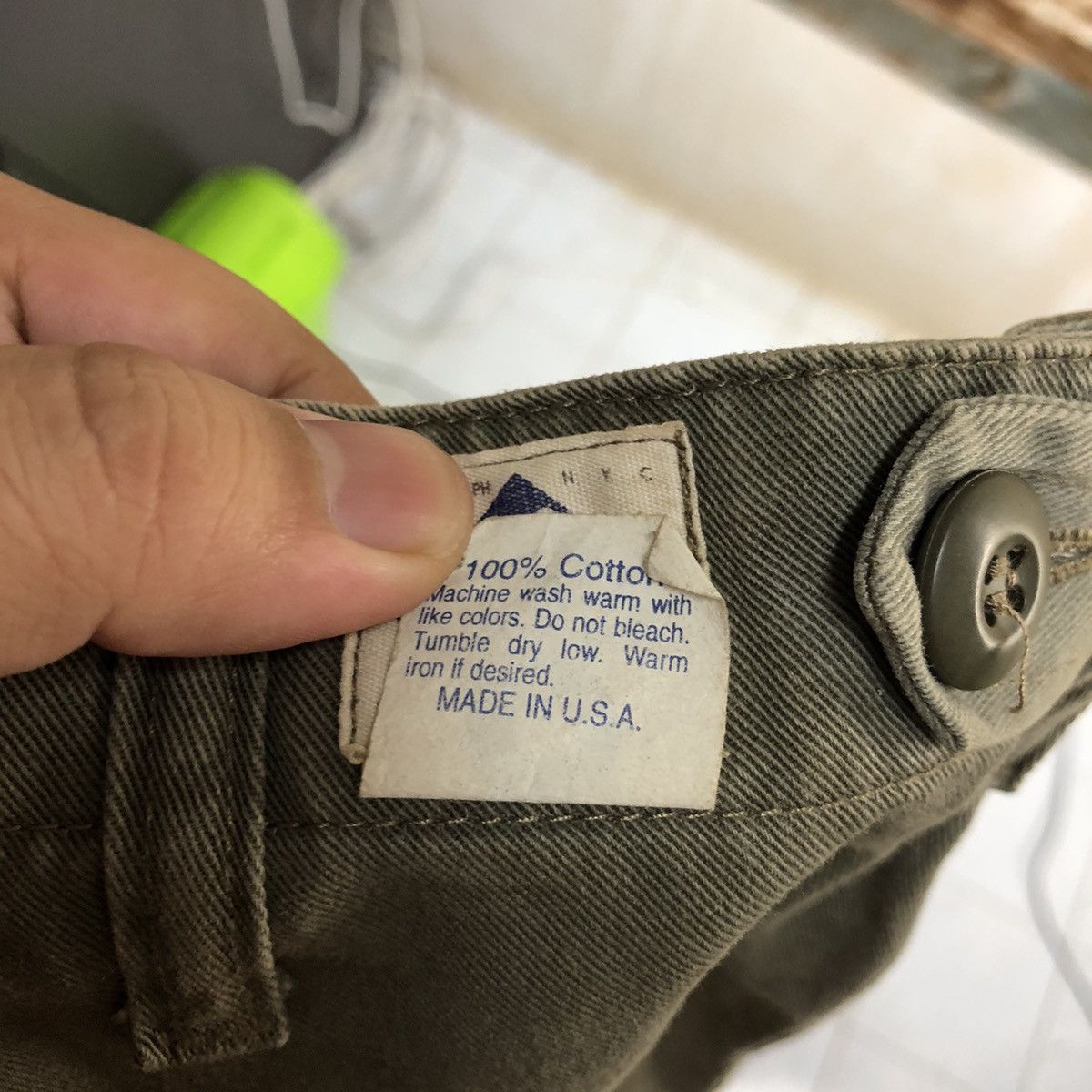 Post Overalls D Post Oalls Green Cargo Multipocket Pants #A2560 Size US 34 / EU 50 - 21 Thumbnail