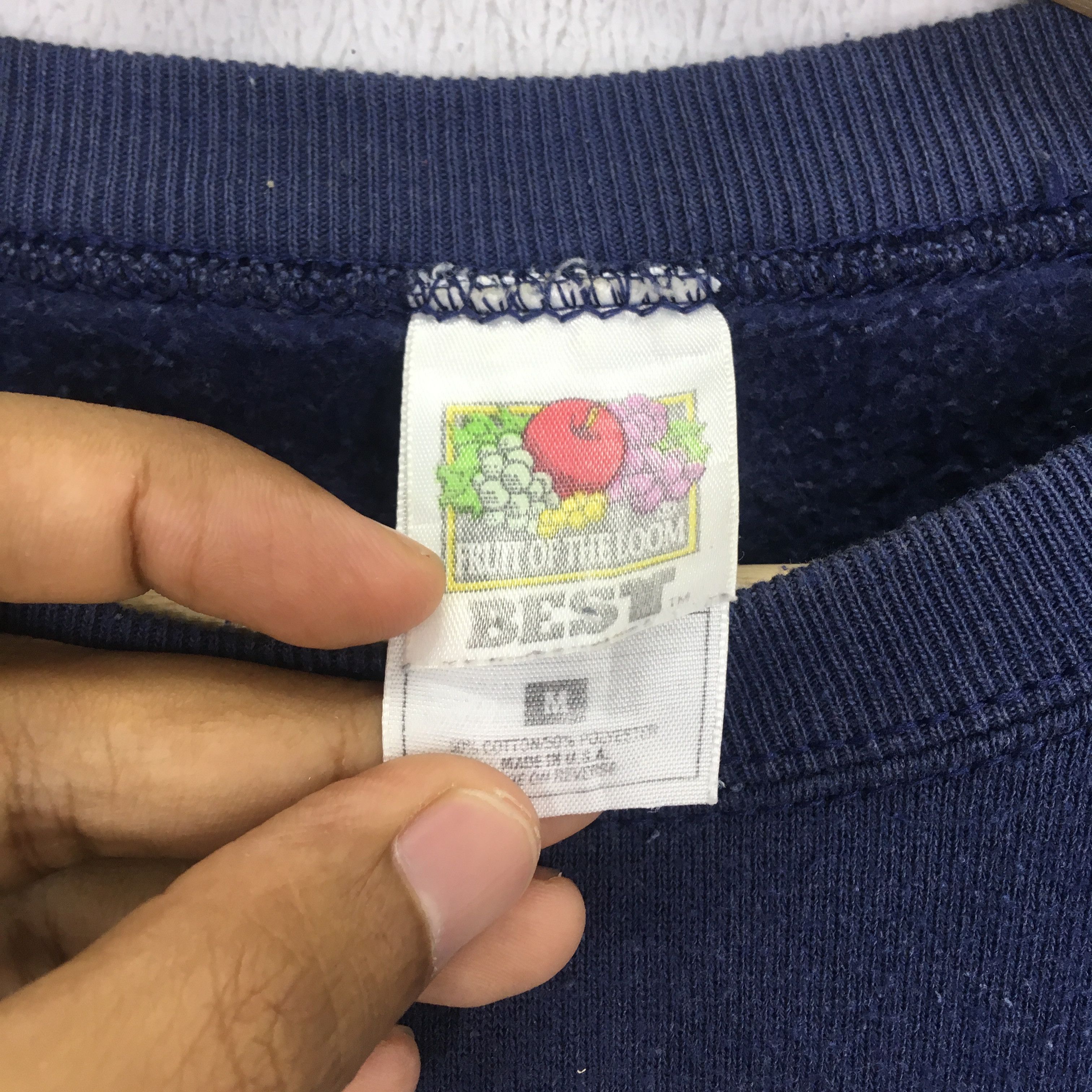 Fruit Of The Loom Vintage 90s Fruit of The Loom Blue Sweatshirt - 282 Size US M / EU 48-50 / 2 - 11 Thumbnail