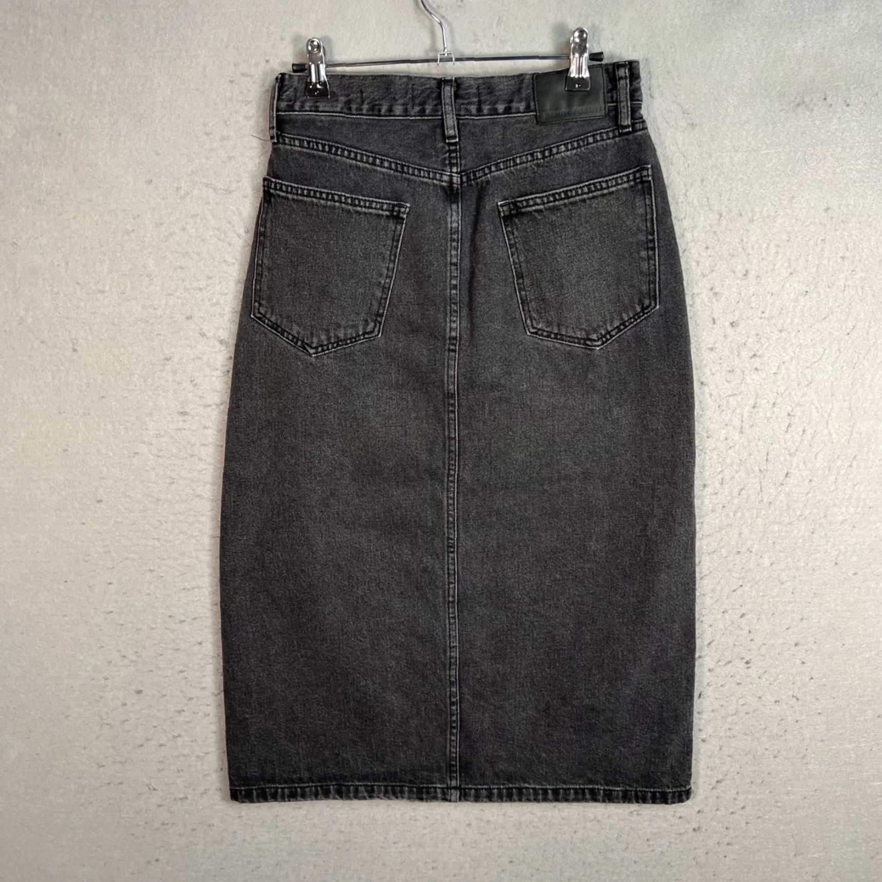 Other Forum Denim Skirt 26 Black Halle 90s Midi Womens Size 26" / US 2 / IT 38 - 2 Thumbnail