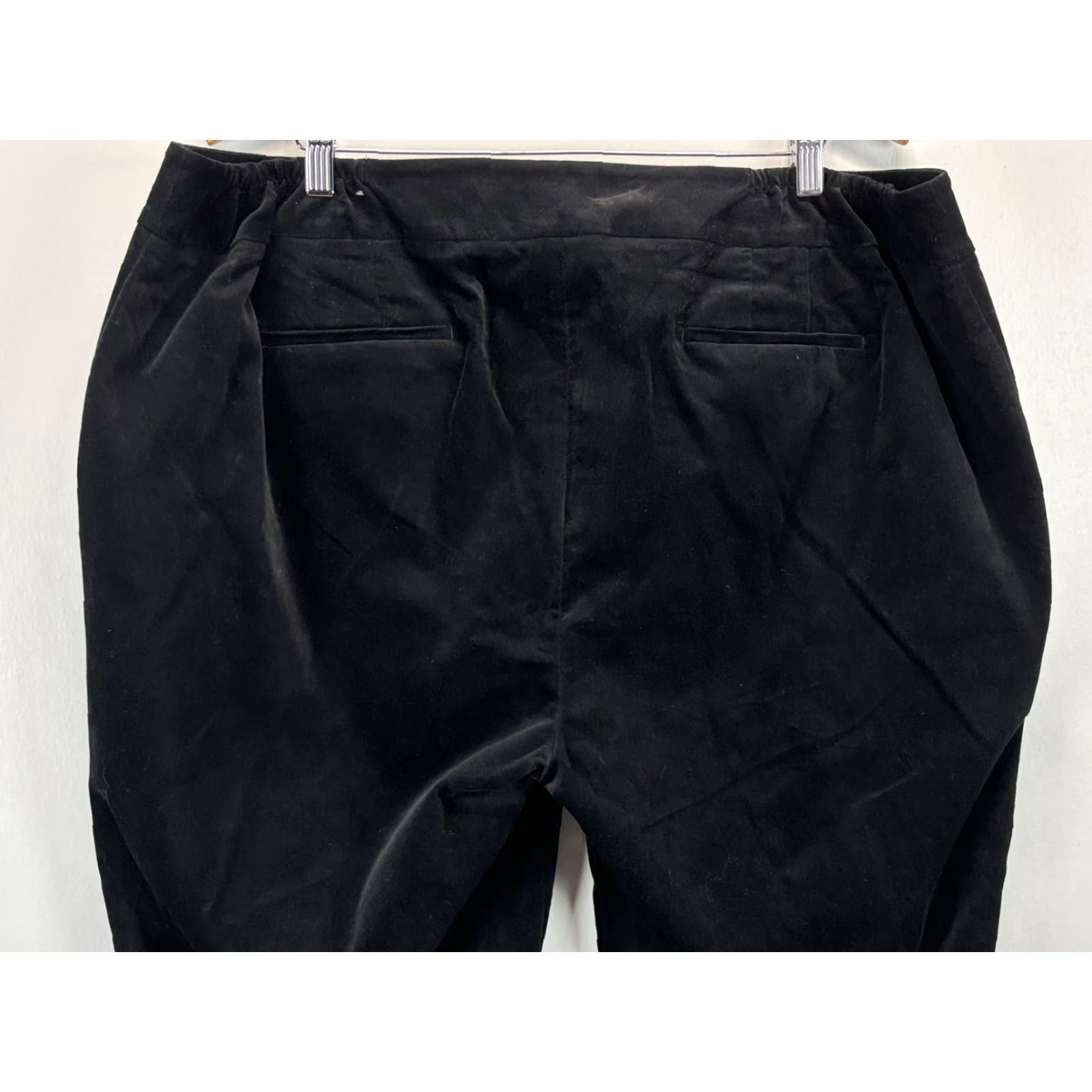 Talbots Talbots Hampshire Ankle Velvet Pants Plus Size 22W Black Women’s Size 40" / US 18 - 4 Thumbnail