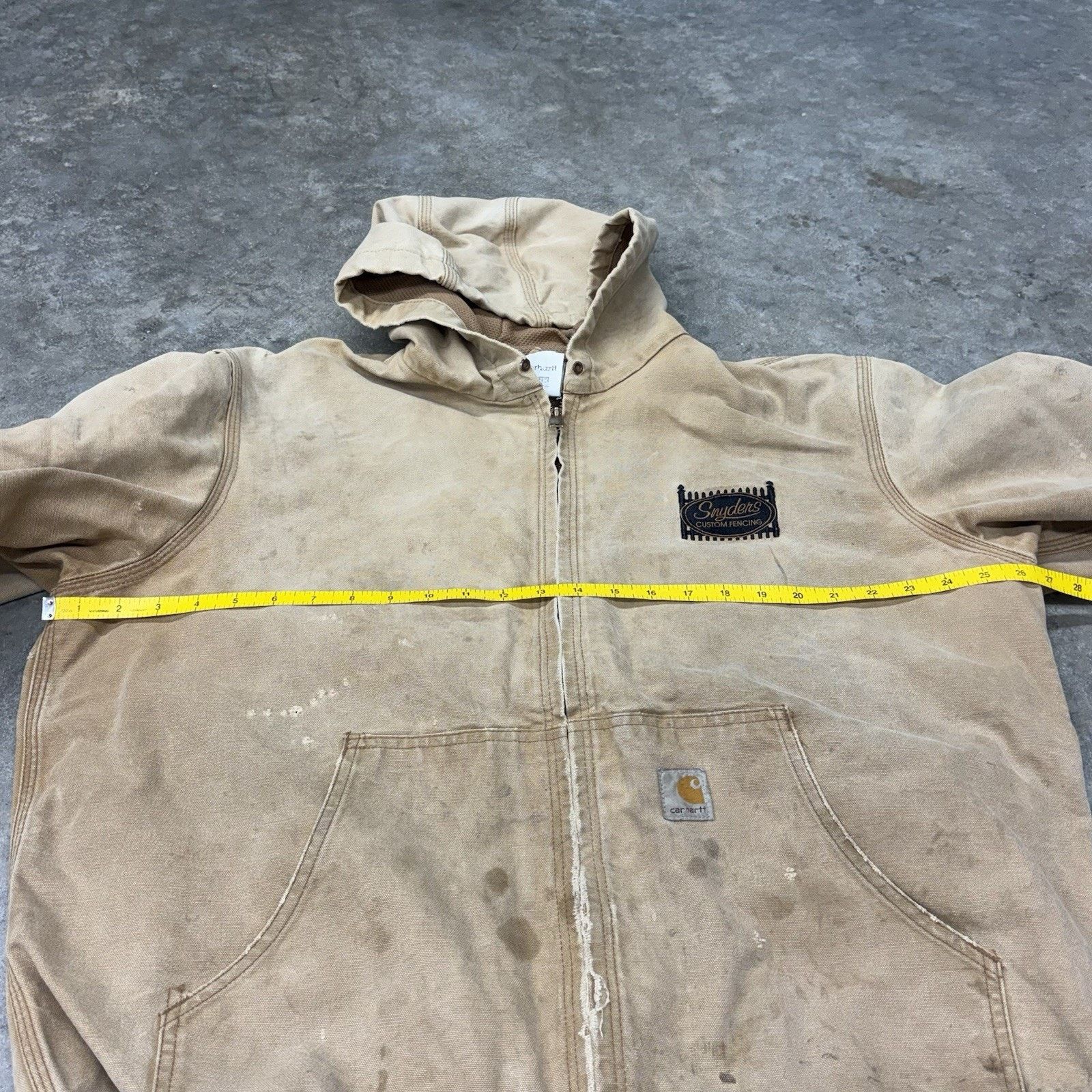 Carhartt Carhartt Tan Khaki Brown Hooded Workwear Jacket Mens L Brand Size US L / EU 52-54 / 3 - 8 Thumbnail