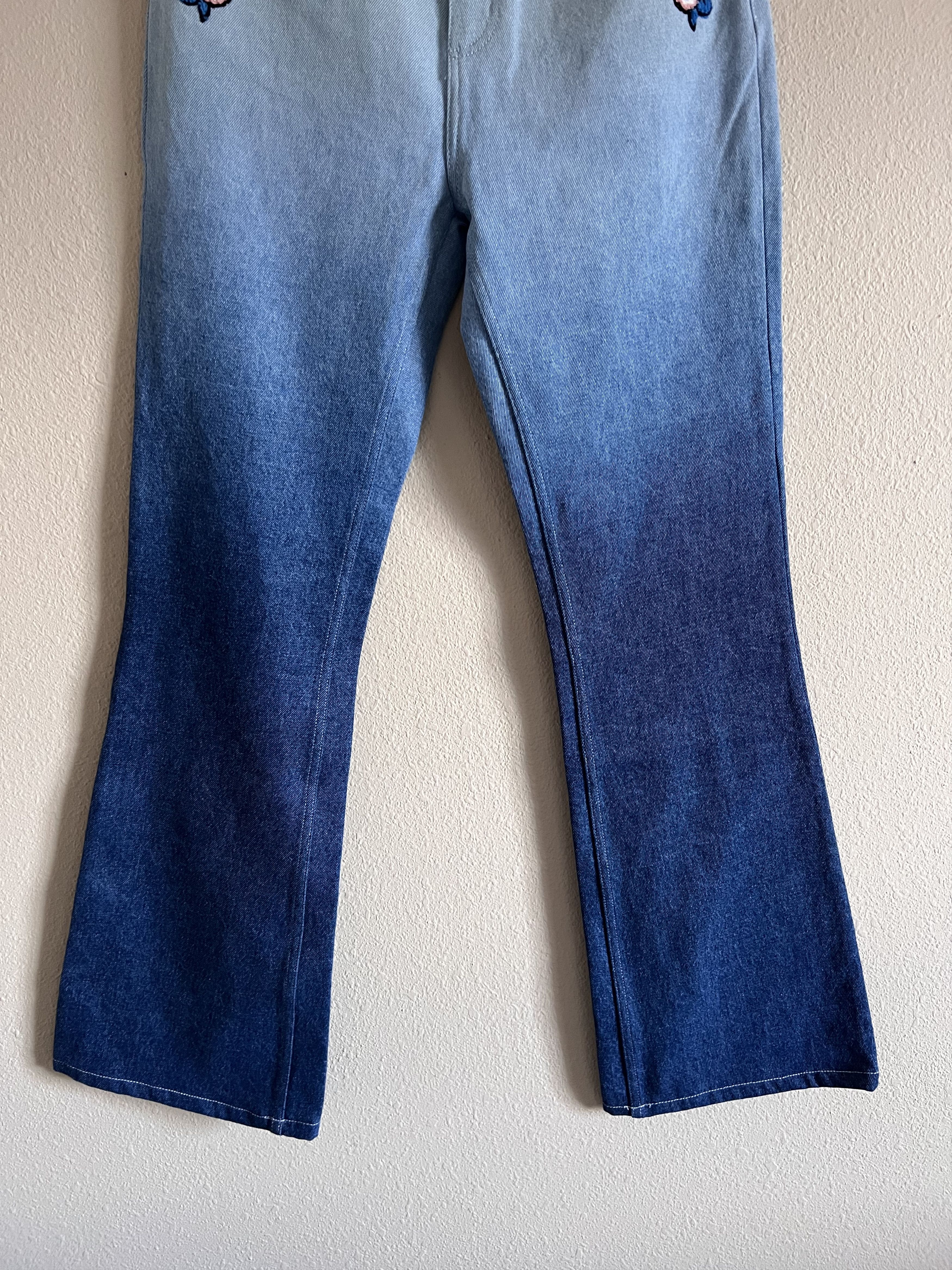 Casablanca Casablanca Gradient Floral Embroidery Denim Jeans Size US 30 / EU 46 - 3 Thumbnail