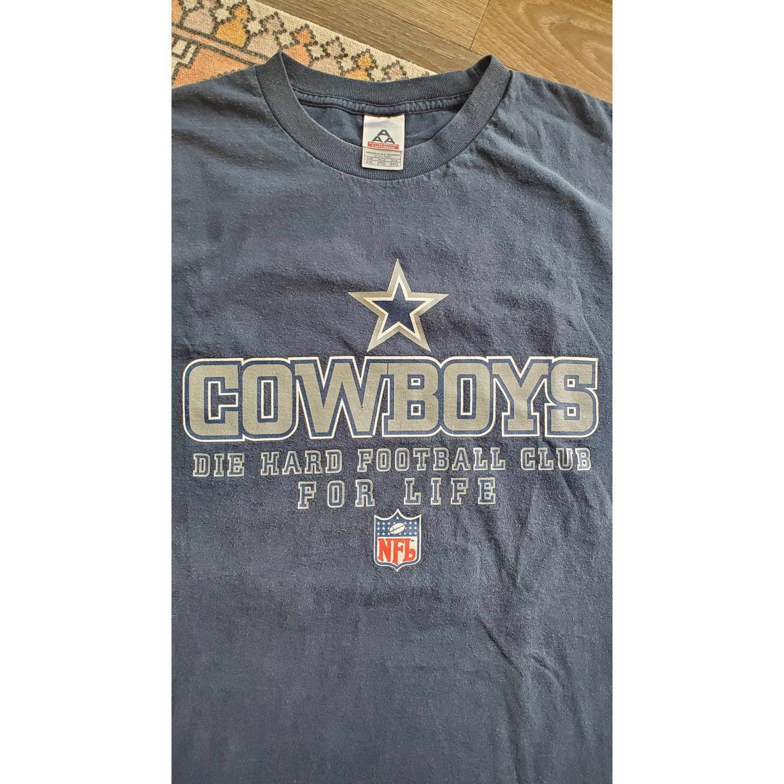 Alstyle Vintage Cowboys Die Hard Fan Alstyle Blue Shirt 2XL Size US XXL / EU 58 / 5 - 2 Thumbnail